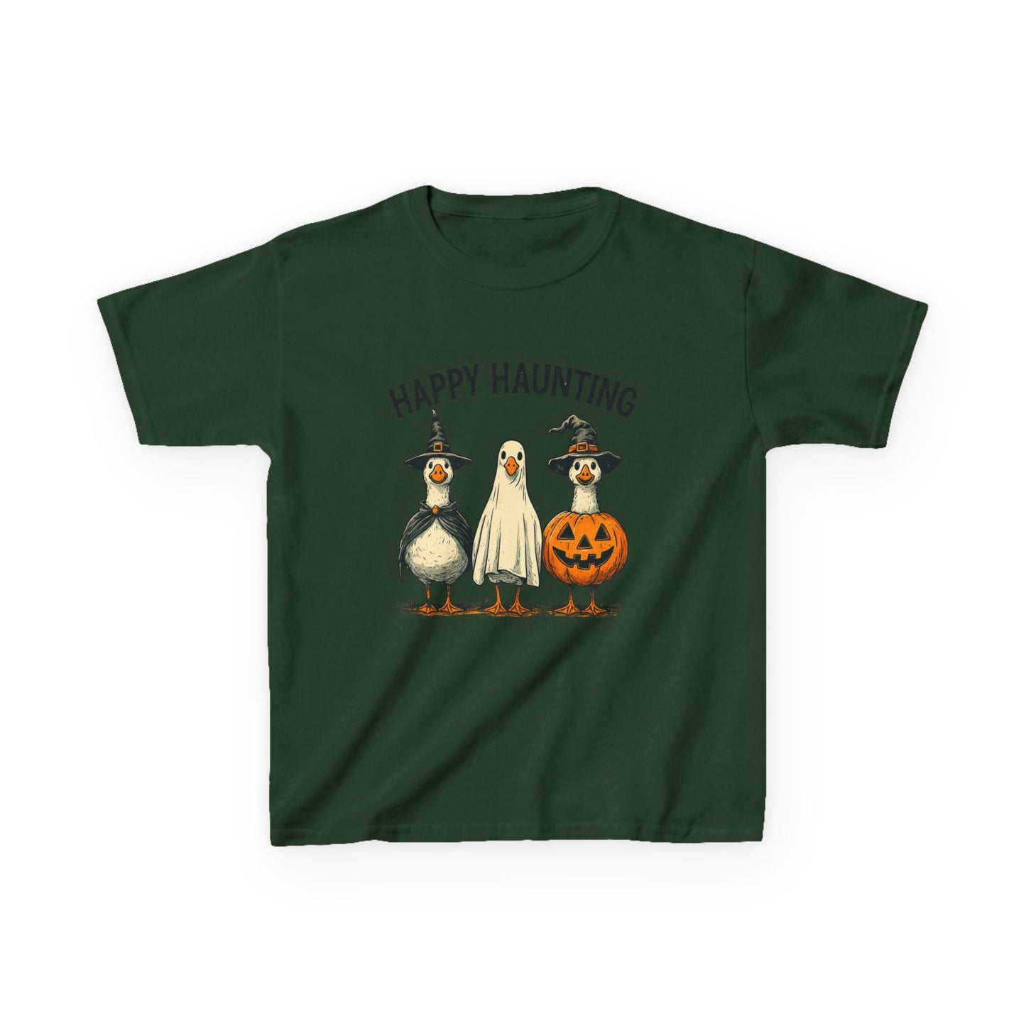 Happy Haunting Goose Halloween Kids Tee