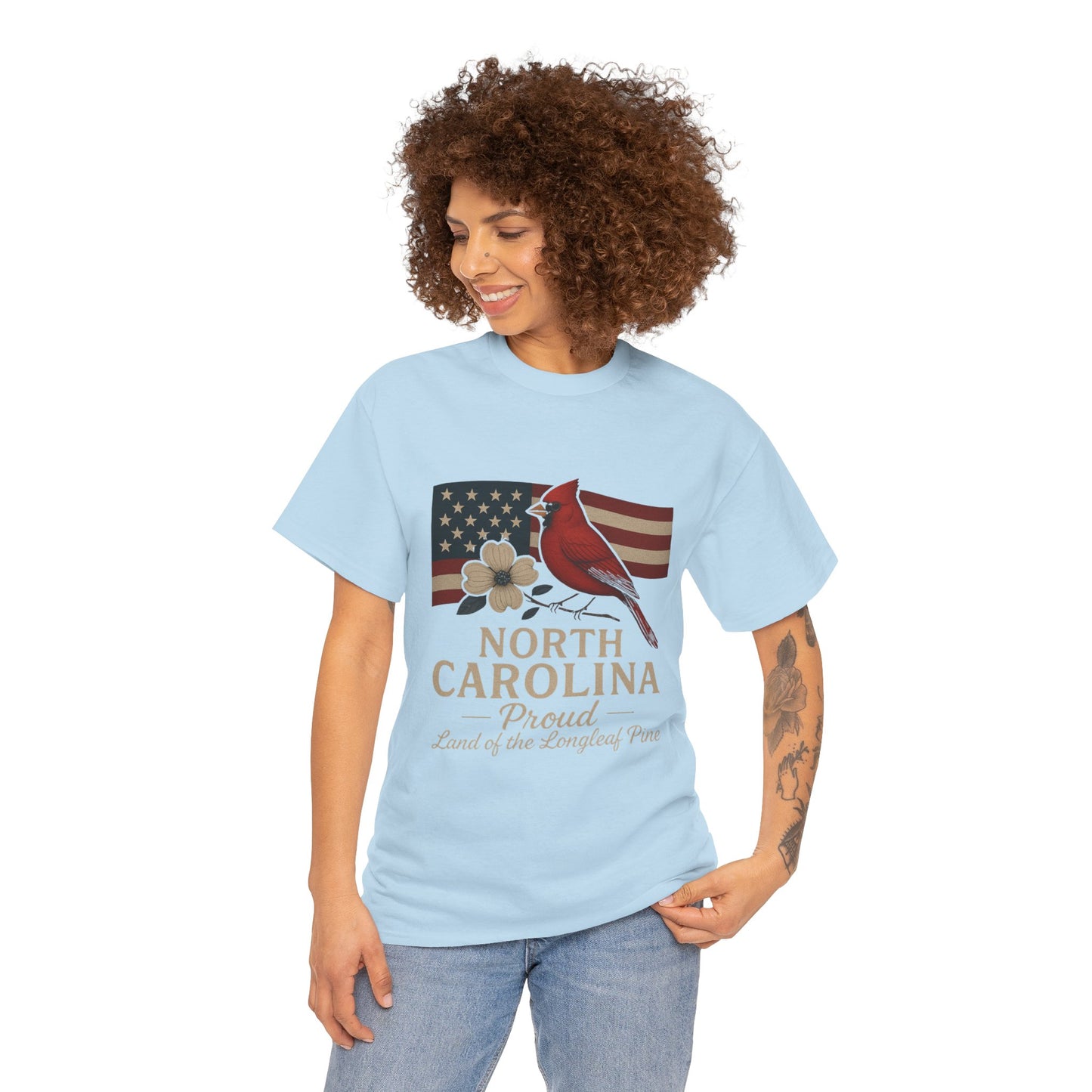 NC Pride: Cardinal, Dogwood & State Flag Tee