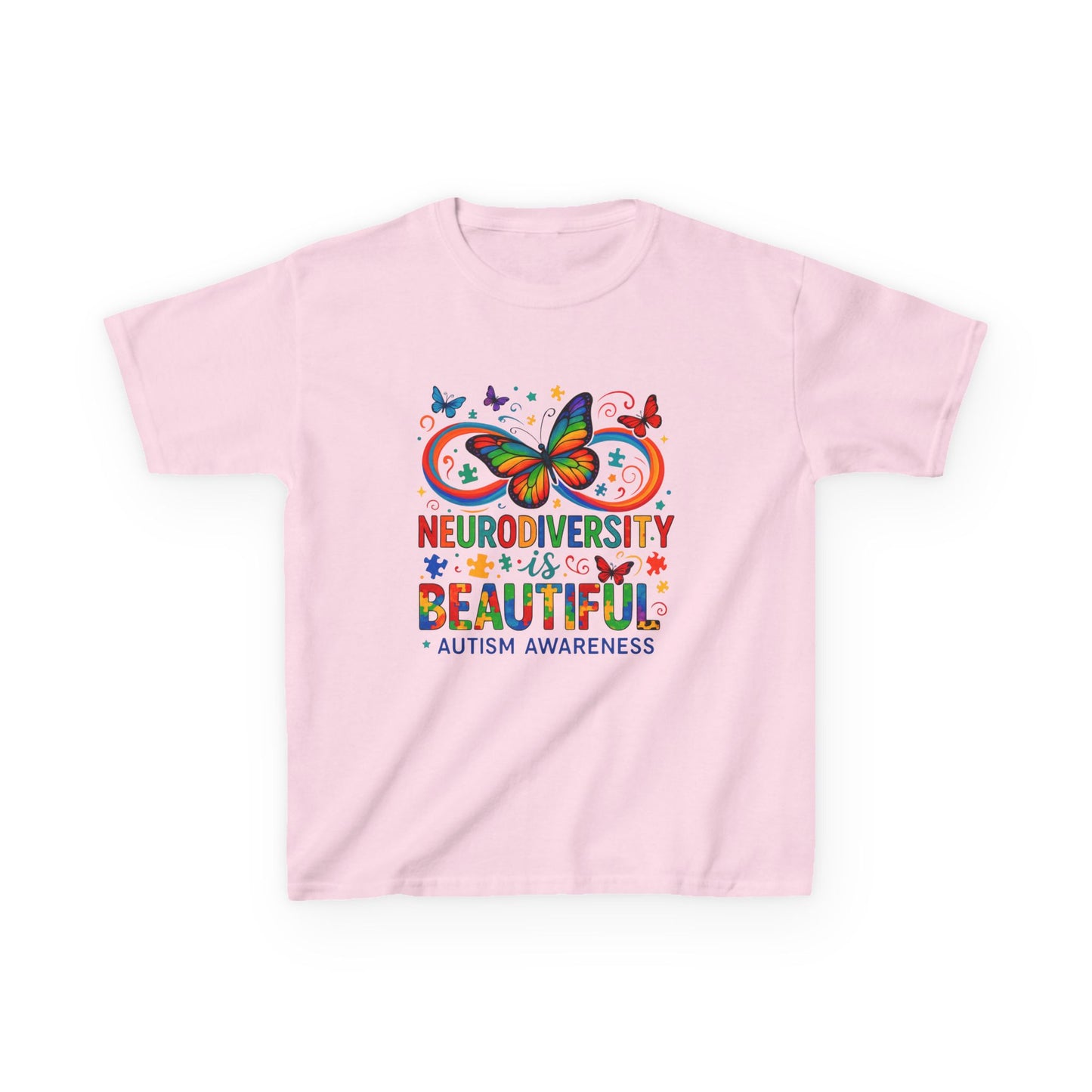 Neurodiversity Butterfly Tee - Autism Awareness Kids Shirt