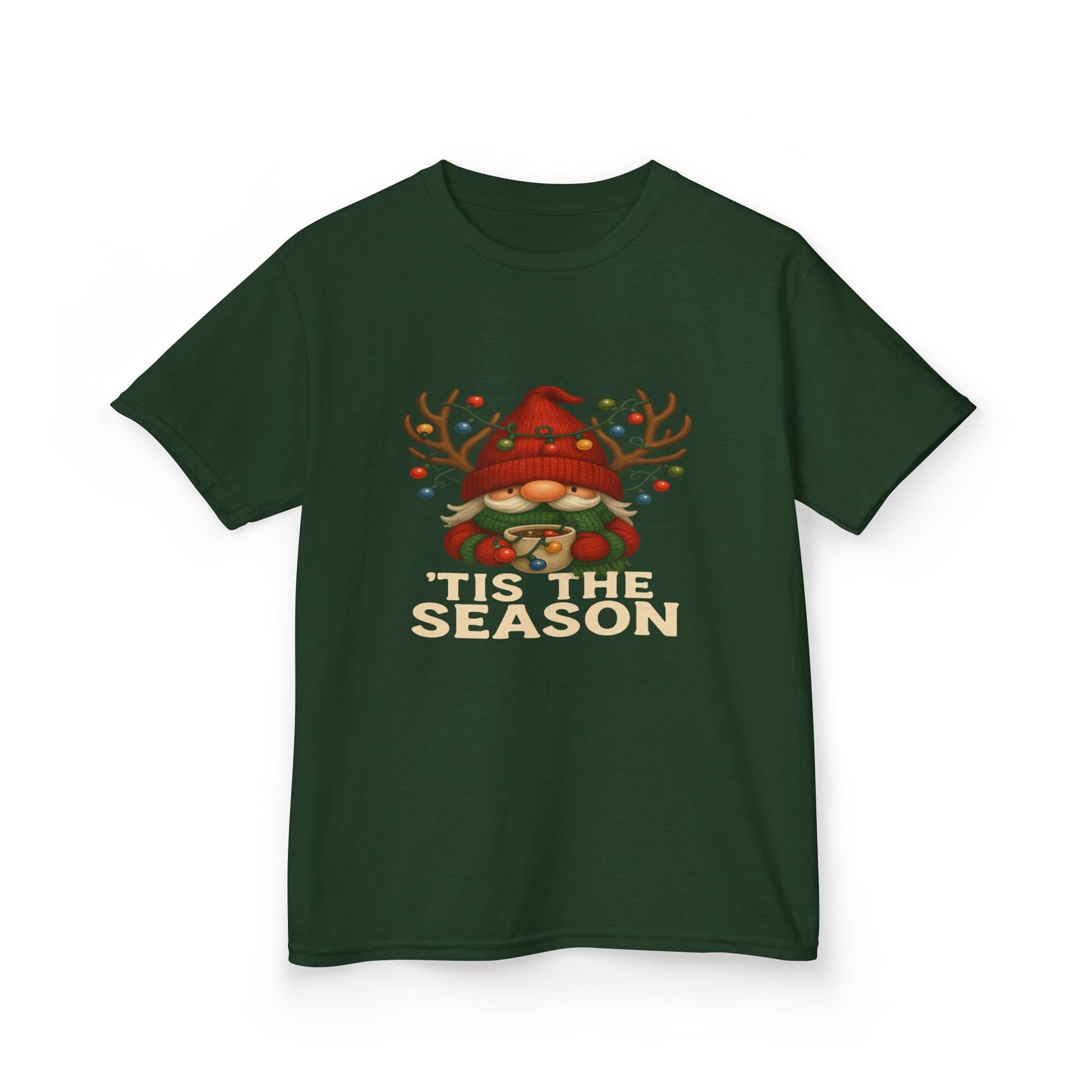 Gnome Dino 'Tis The Season Kids Christmas Tee