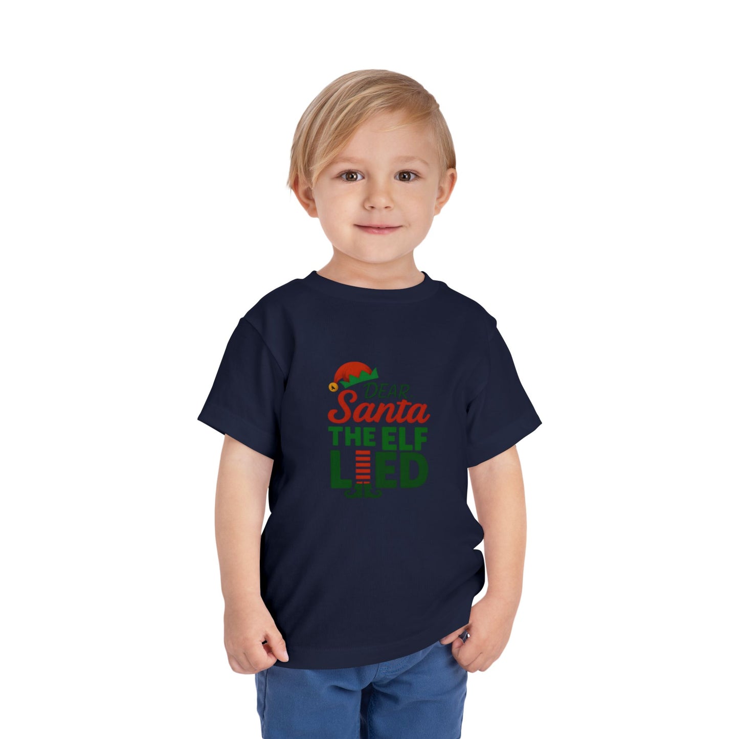 Dear Santa The Elf Lied Toddler Christmas Tee