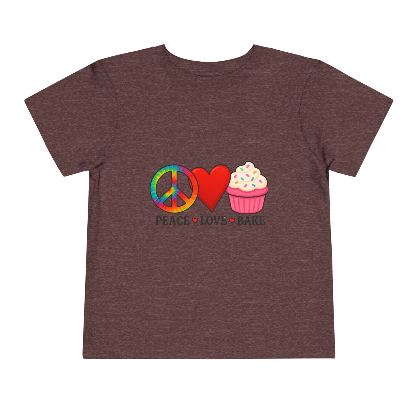 Peace Love Bake Toddler Christmas Tee