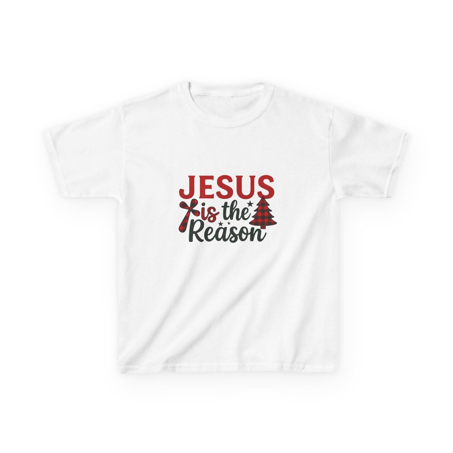 Jesus is the Reason - Kids Christmas Dinosaur Tee