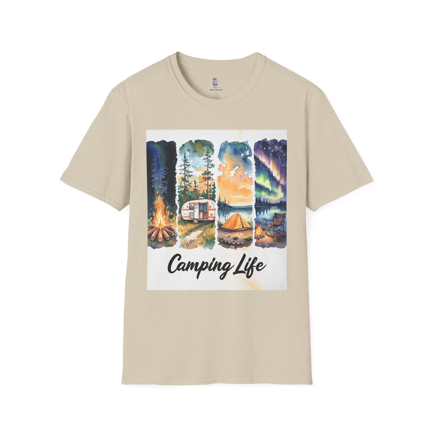Camping Life Unisex Softstyle T-Shirt, Outdoor Apparel, Adventure Wear, Summer Camping Gear, Nature Lover Gift