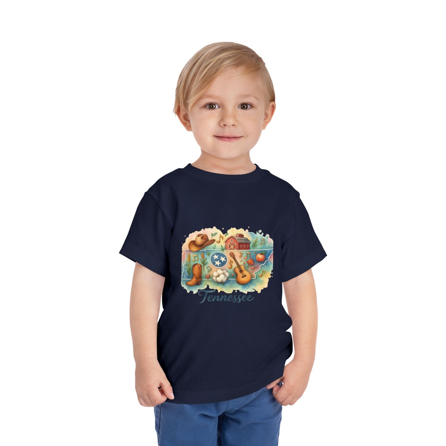 Toddler Tee Tennessee Watercolor Illustration