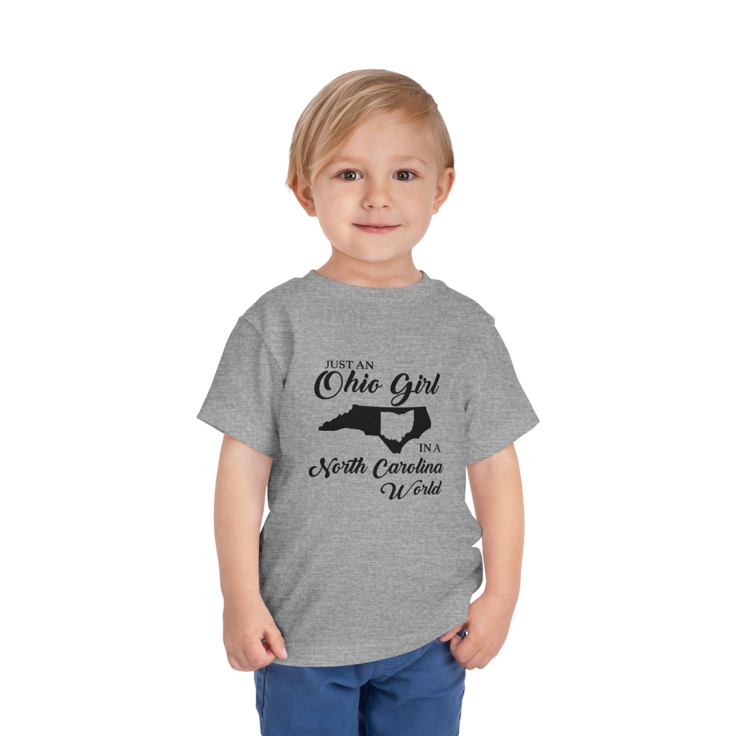 Toddler Tee Ohio Girl in North Carolina World Design Shirt