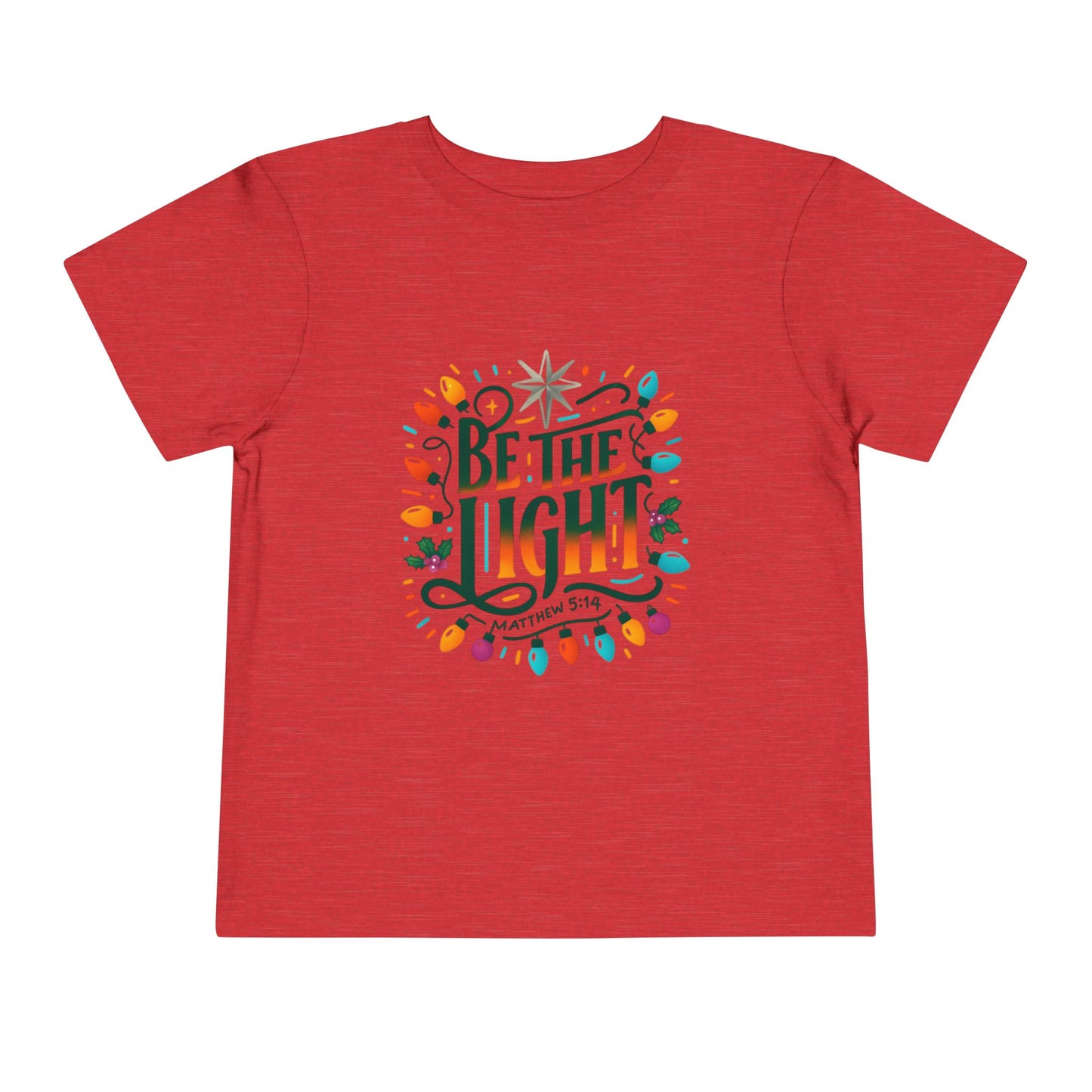 Christmas Toddler Tee - BE THE LIGHT, Matthew 5:14