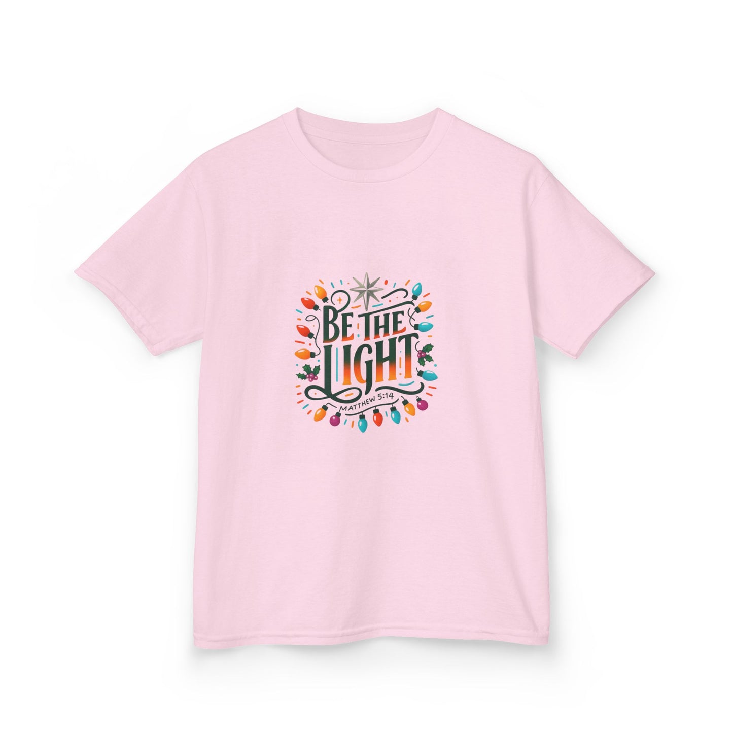 Be the Light Christmas Dinosaur Kids Tee