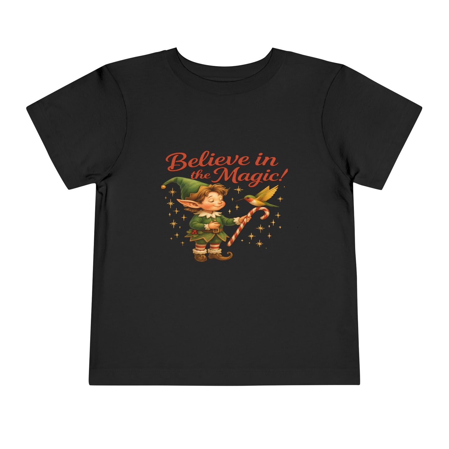 Elf & Hummingbird Christmas Tee - Believe in Magic!