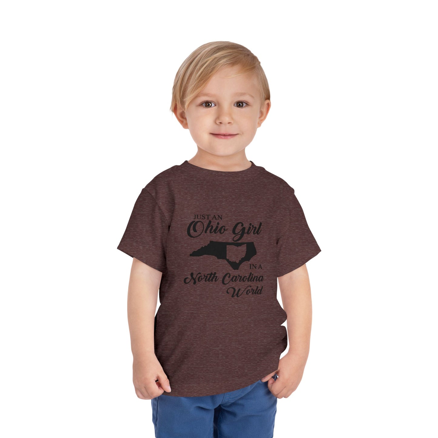 Toddler Tee Ohio Girl in North Carolina World Design Shirt