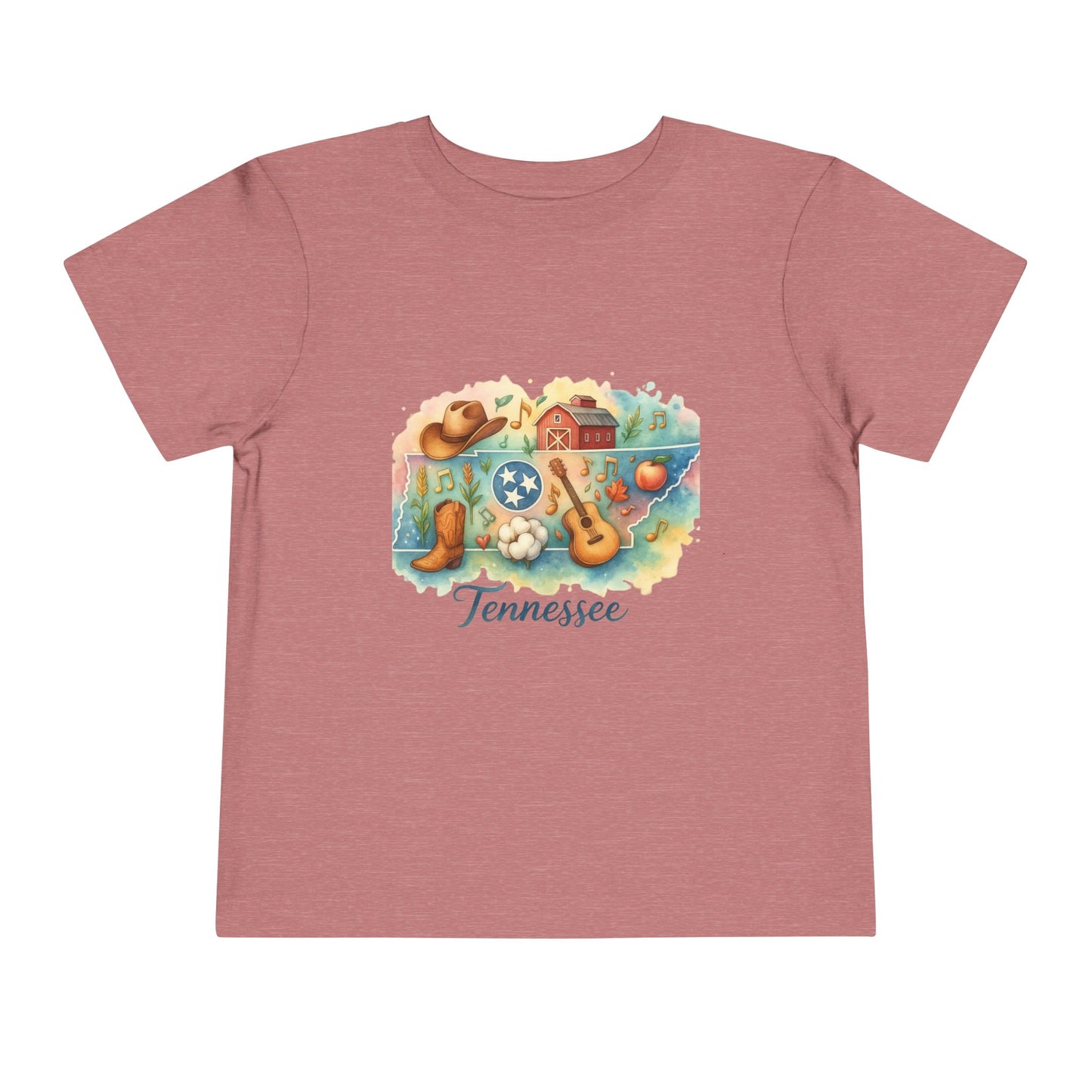 Toddler Tee Tennessee Watercolor Illustration