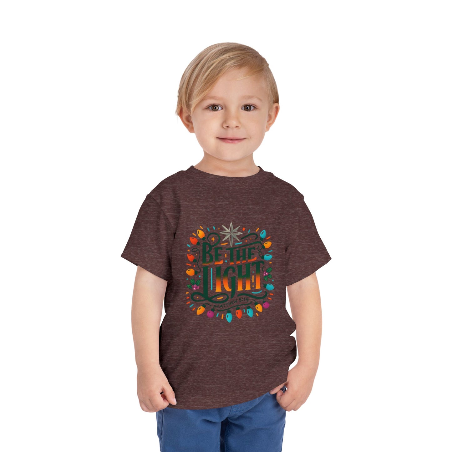 Christmas Toddler Tee - BE THE LIGHT, Matthew 5:14