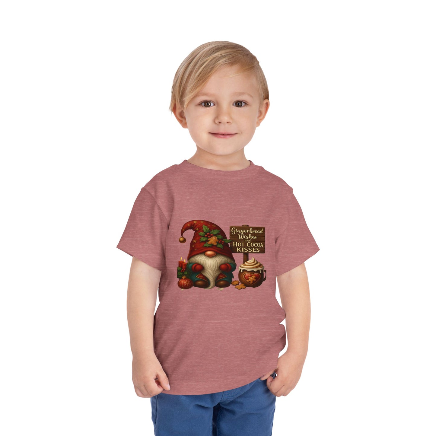 Gnome's Gingerbread Wishes Toddler Christmas Tee