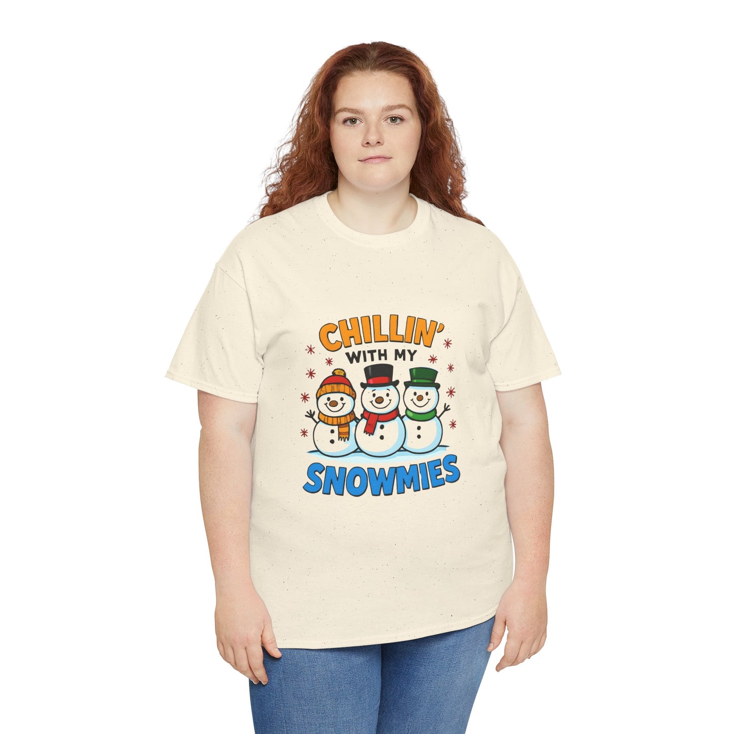Relajándome con mis amigos de la nieve - Camiseta de concienciación sobre el cáncer