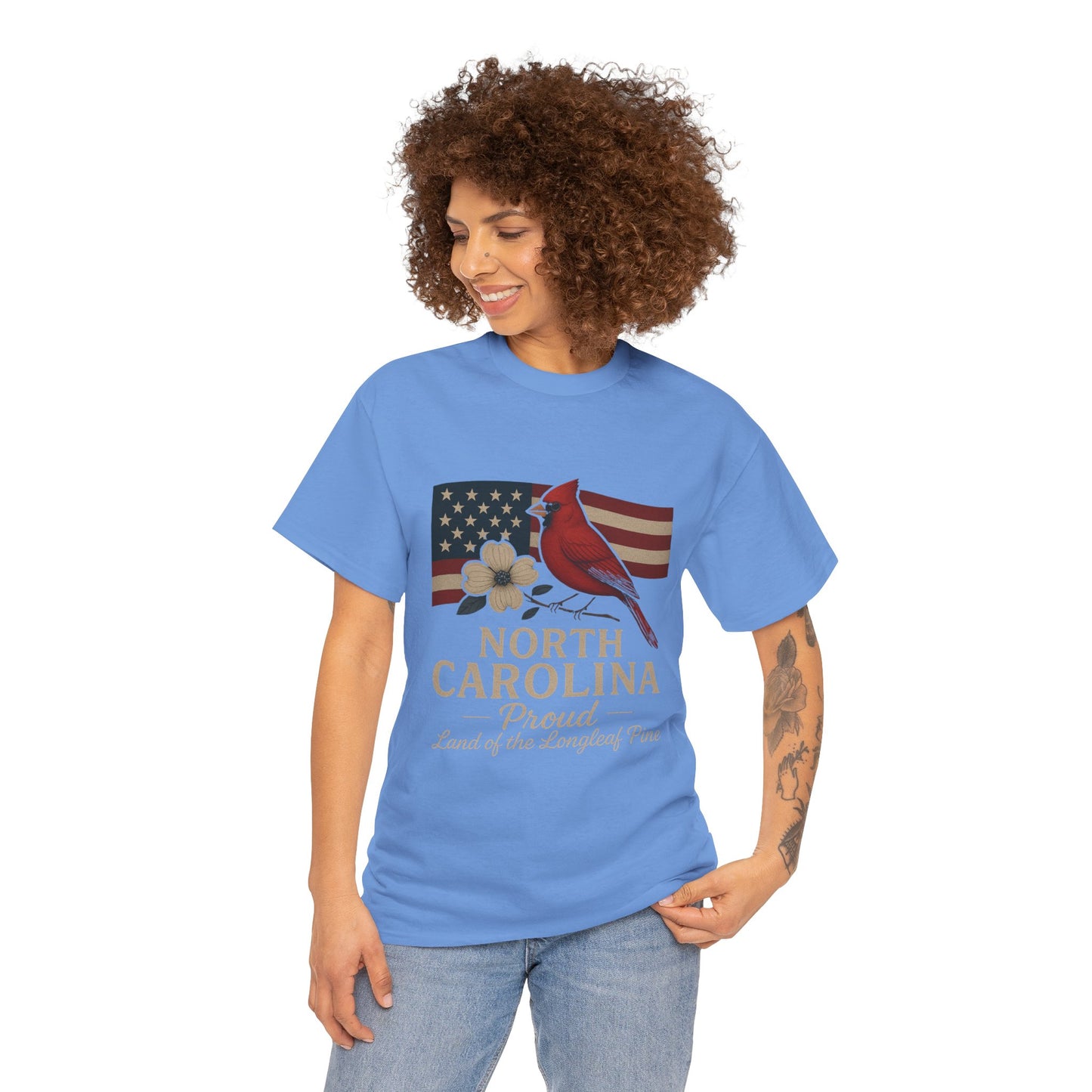 NC Pride: Cardinal, Dogwood & State Flag Tee