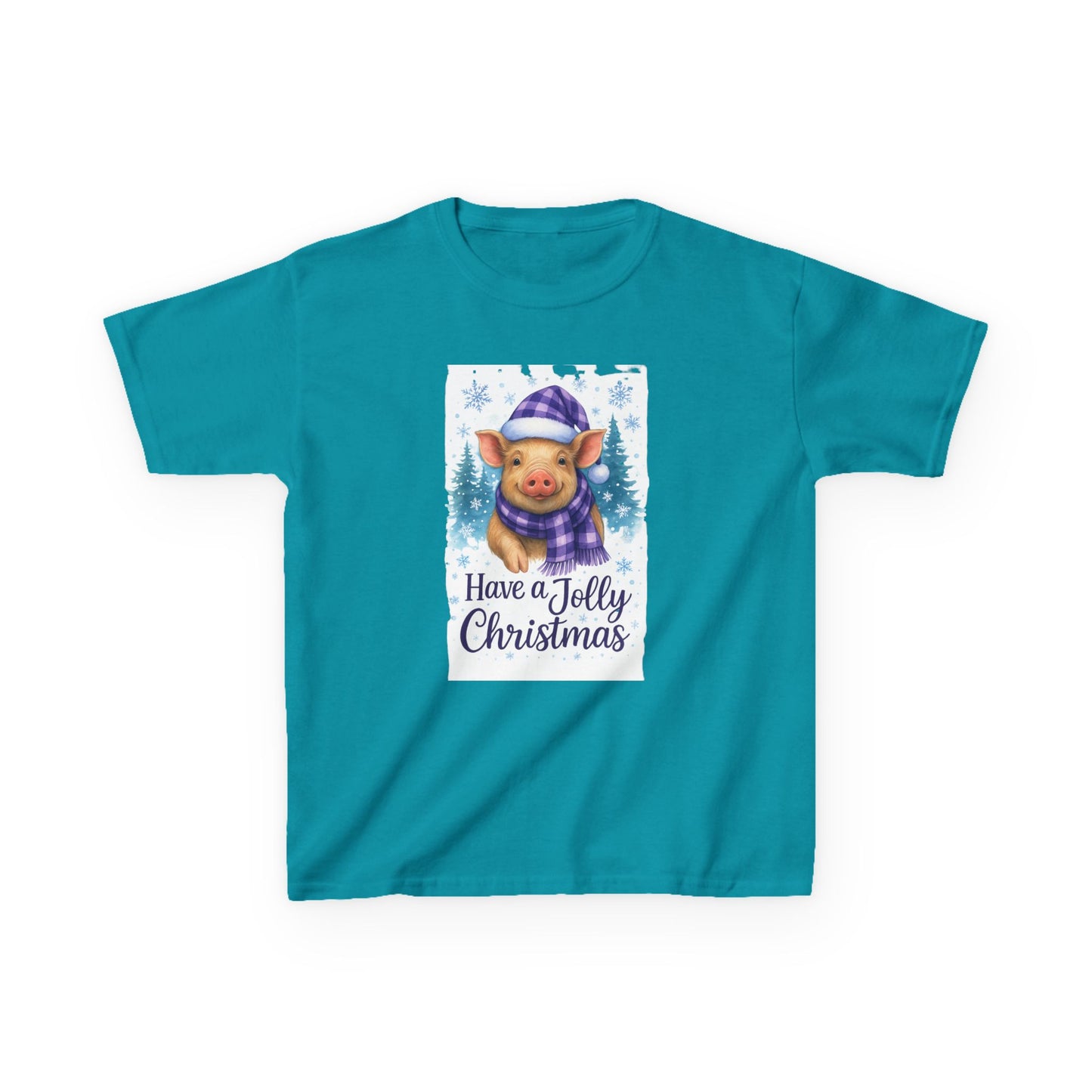 Jolly Pig Christmas Tee - Kids Holiday Shirt
