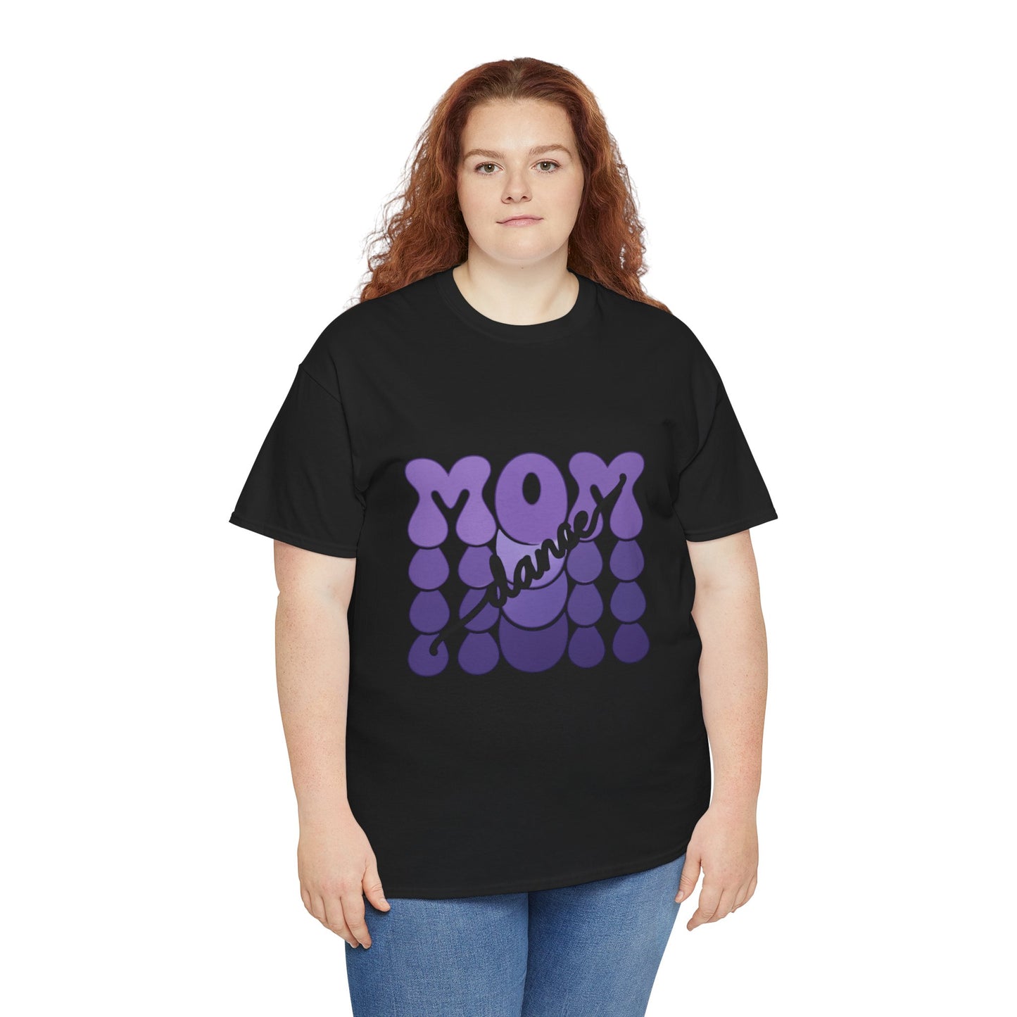 MOM Dance – Purple Letter Stage Spirit Tee