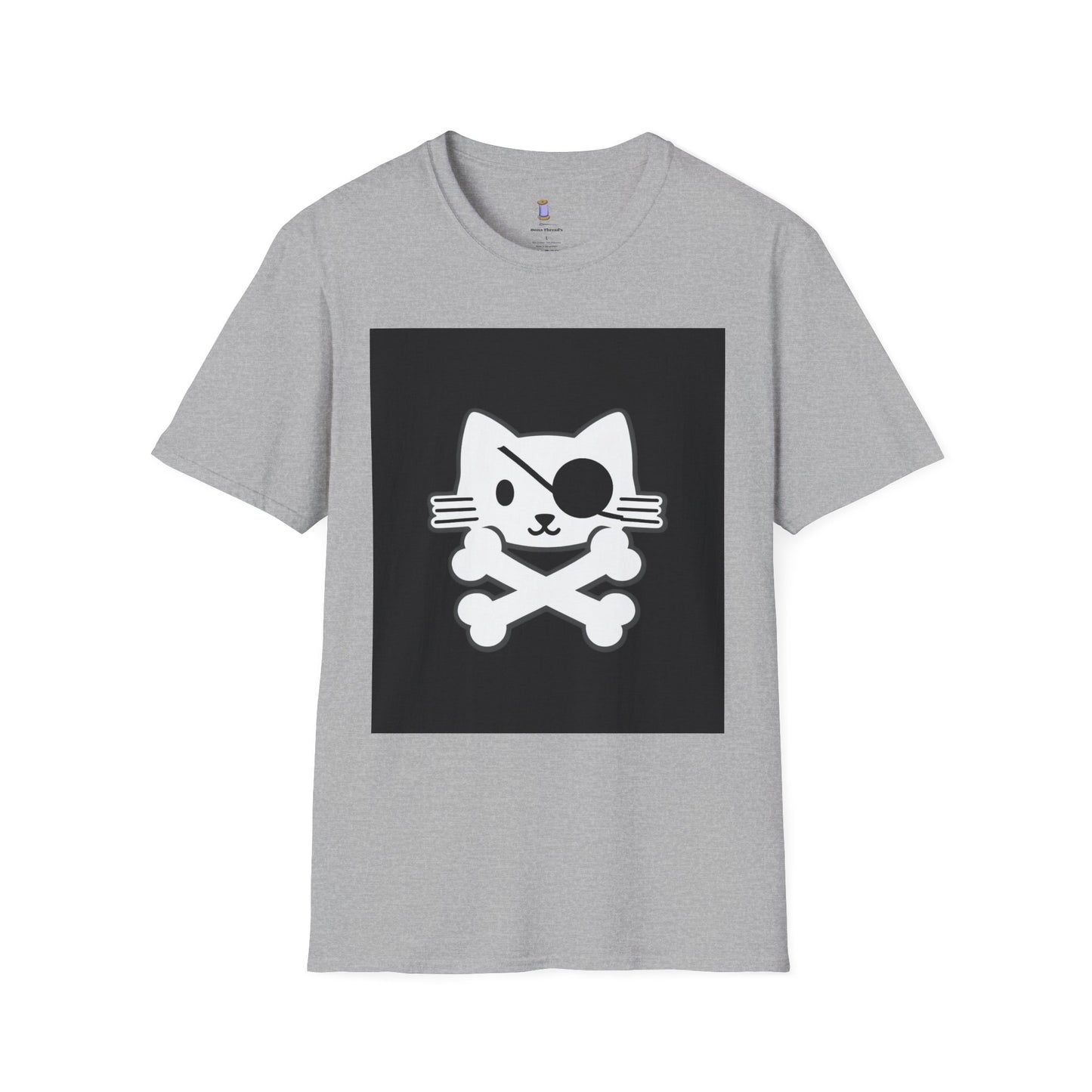 Pirate Cat Unisex T-Shirt, Playful Tee, Gift for Cat Lovers, Cute Animal Shirt, Fun Fashion for Parties, Casual Wear