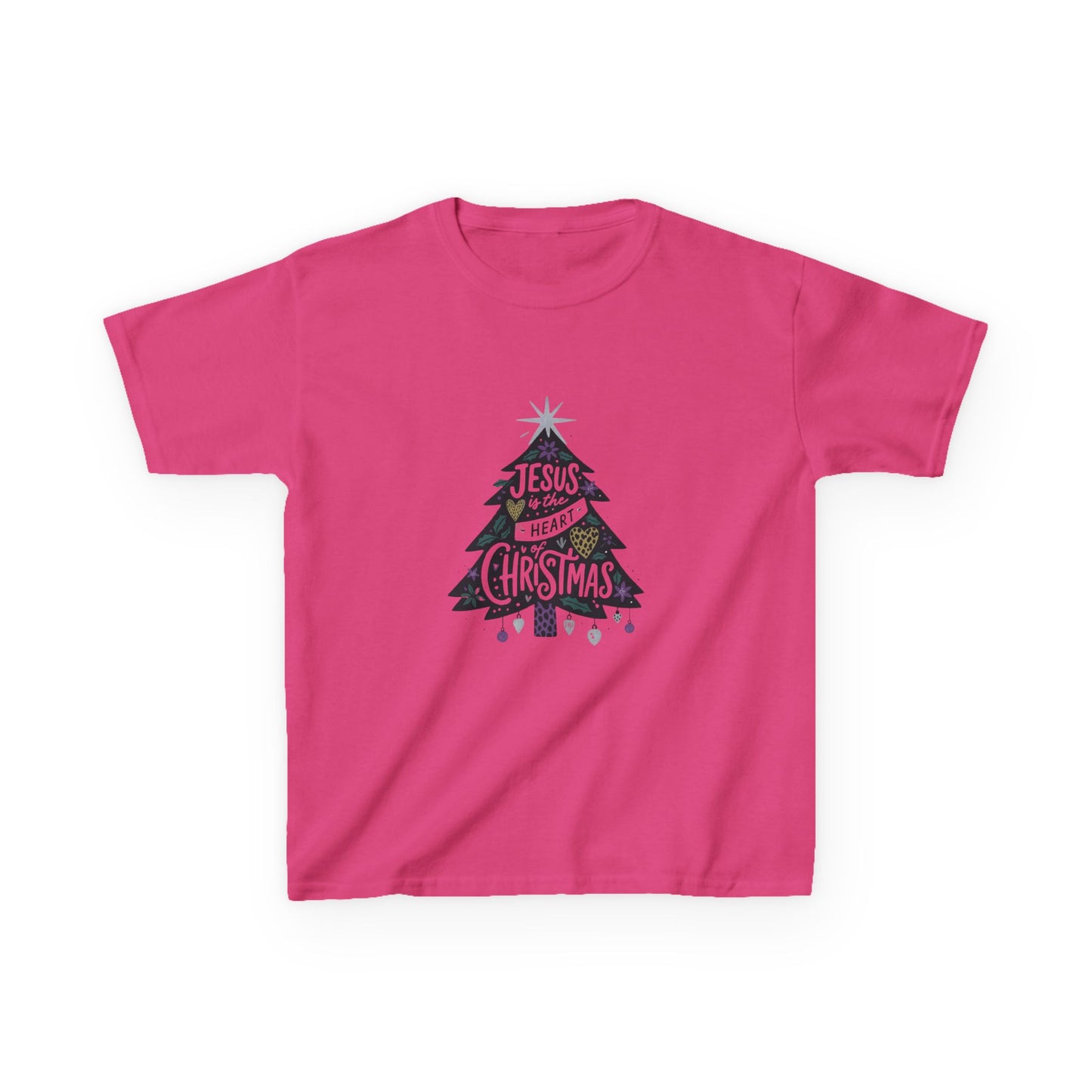 Jesus is the Heart of Christmas Tee - Dinosaur Kids Shirt