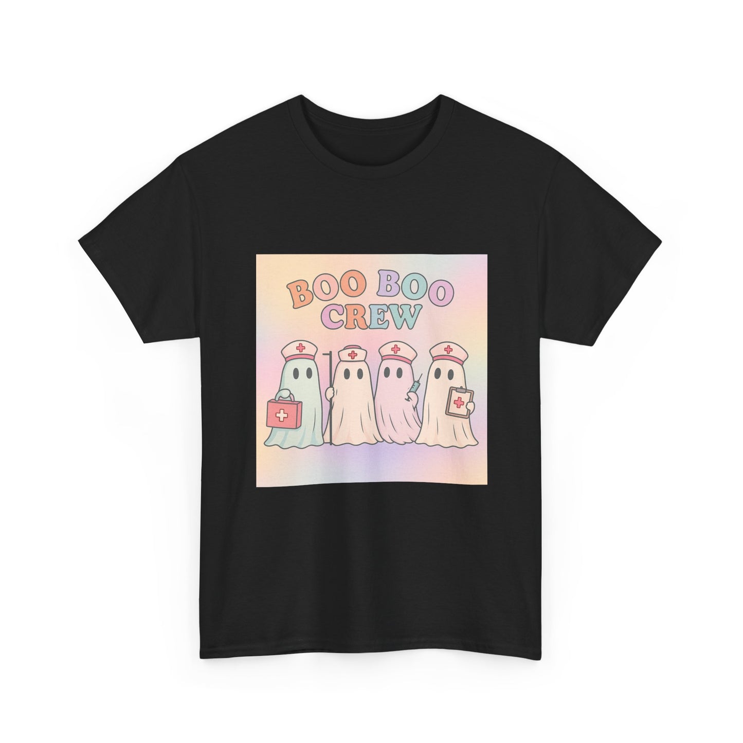 Boo Boo Crew Nurse Ghost T-Shirt – Cute Pastel Halloween Medical Tee