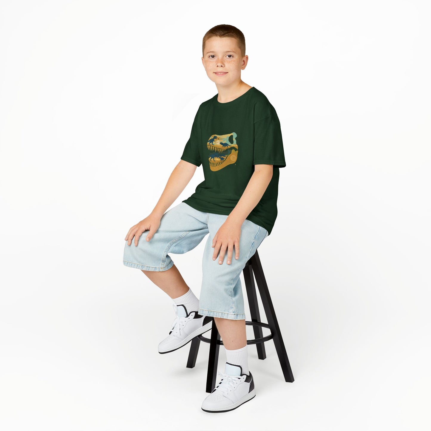 Dinosaur Skull Kids Tee, Fun T-Shirt for Boys and Girls, Playful Birthday Gift, Perfect for Dino Lovers, Paleontology Inspired Design