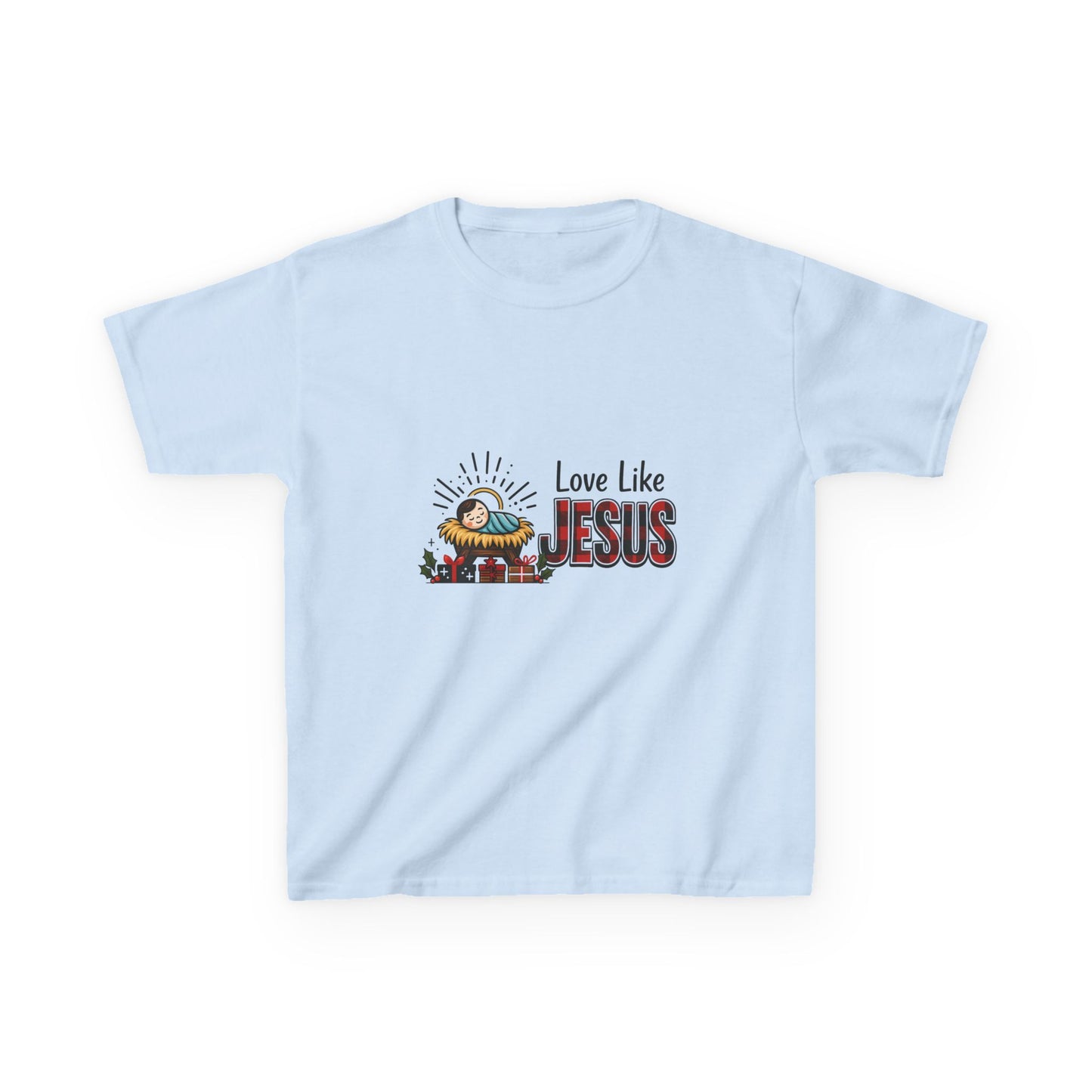 Jesus & Dino Christmas Tee: Love Like JESUS