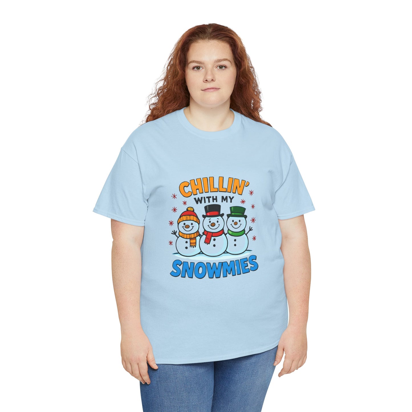 Relajándome con mis amigos de la nieve - Camiseta de concienciación sobre el cáncer