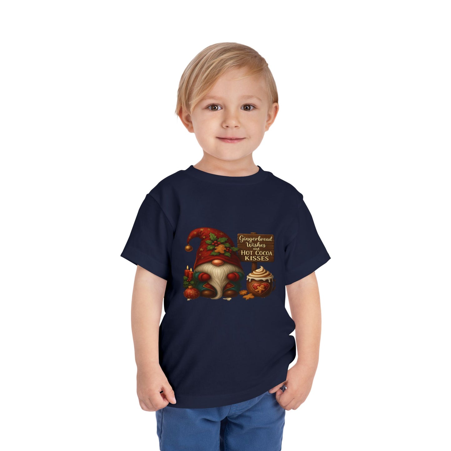 Gnome's Gingerbread Wishes Toddler Christmas Tee