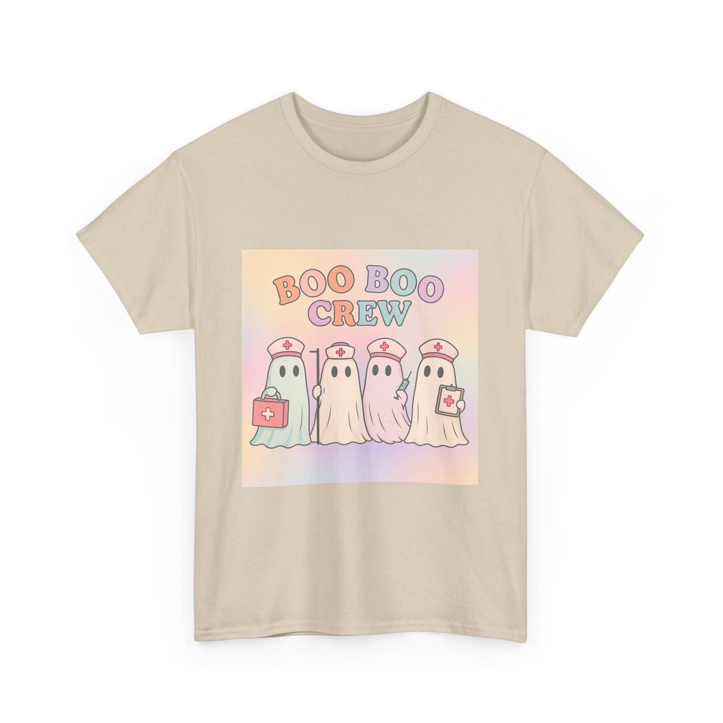 Boo Boo Crew Nurse Ghost T-Shirt – Cute Pastel Halloween Medical Tee