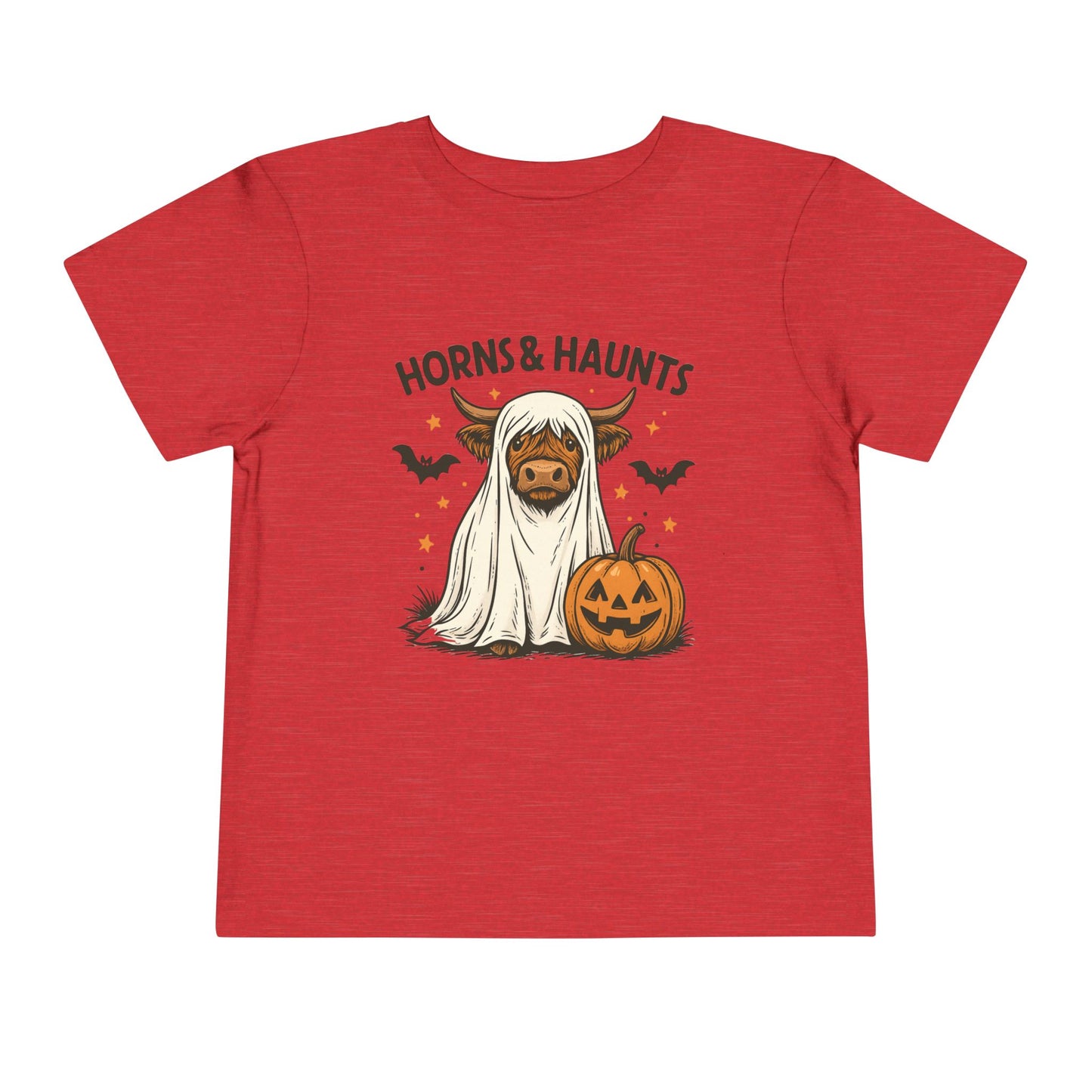 Horns & Haunts Highland Cow Toddler Halloween Tee