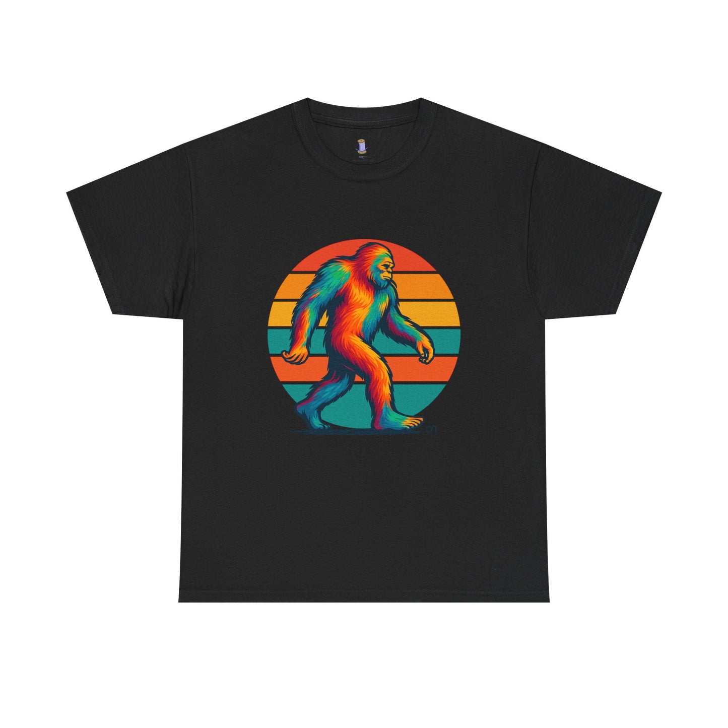 Colorful Bigfoot Unisex T-Shirt, Fun Graphic Tee for Nature Lovers, Perfect for Holidays, Festivals, Camping, Gifts