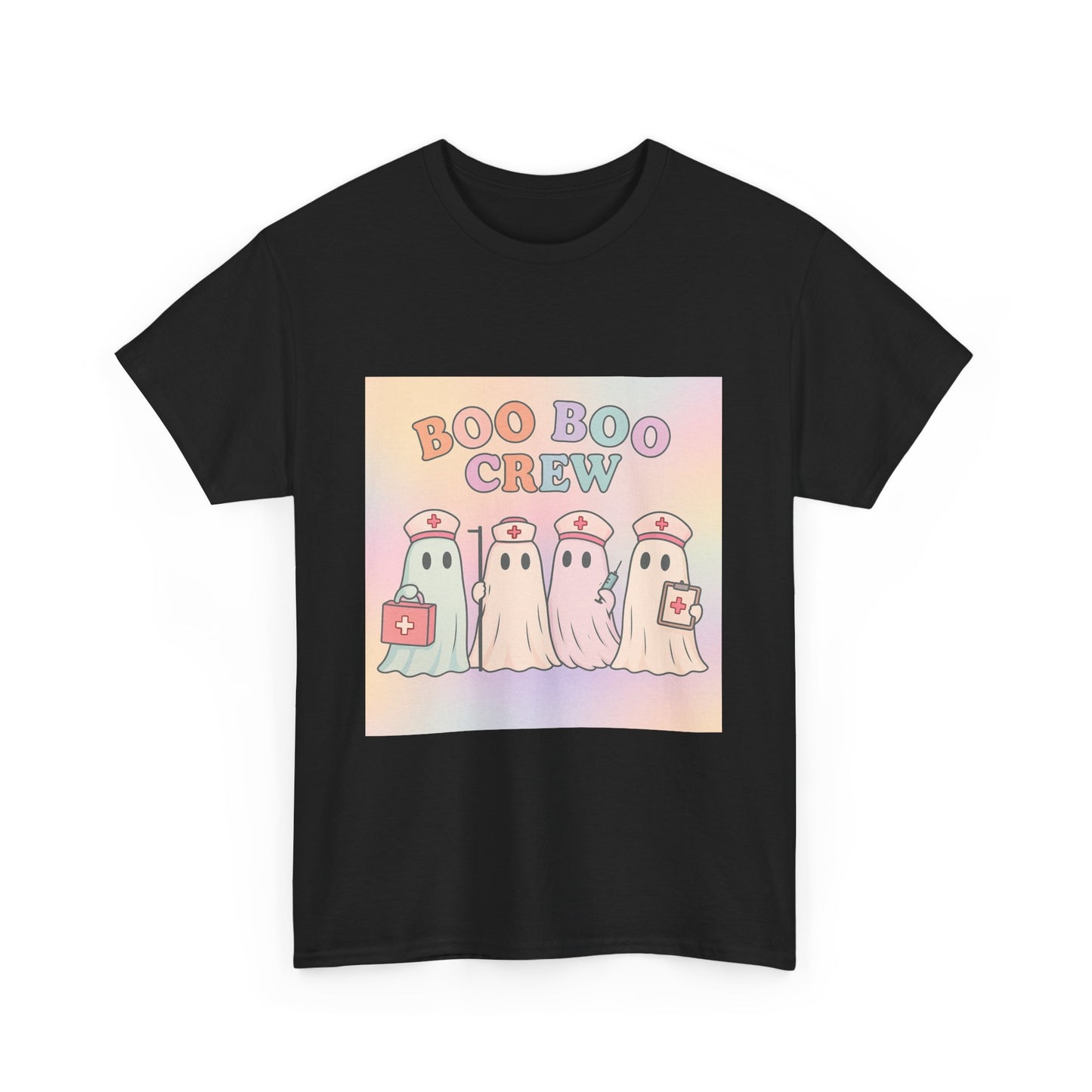 Boo Boo Crew Nurse Ghost T-Shirt – Cute Pastel Halloween Medical Tee