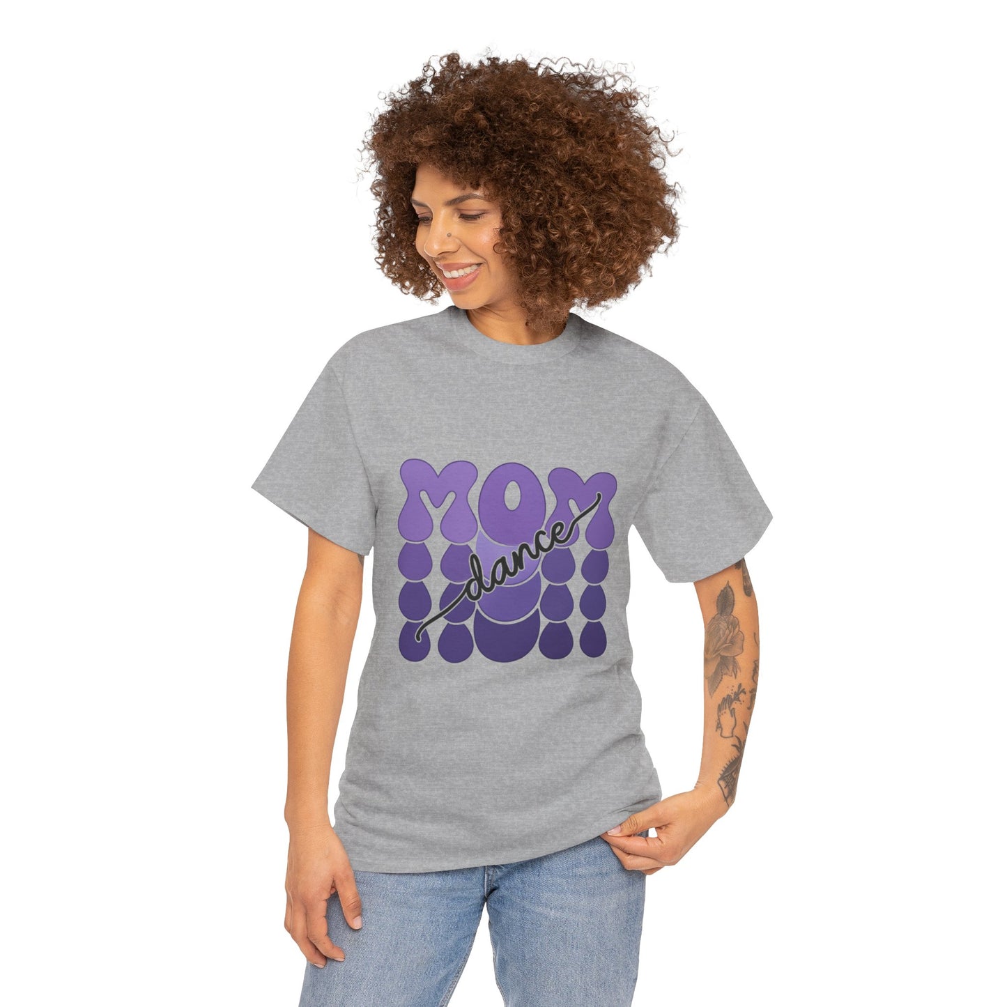 MOM Dance – Purple Letter Stage Spirit Tee