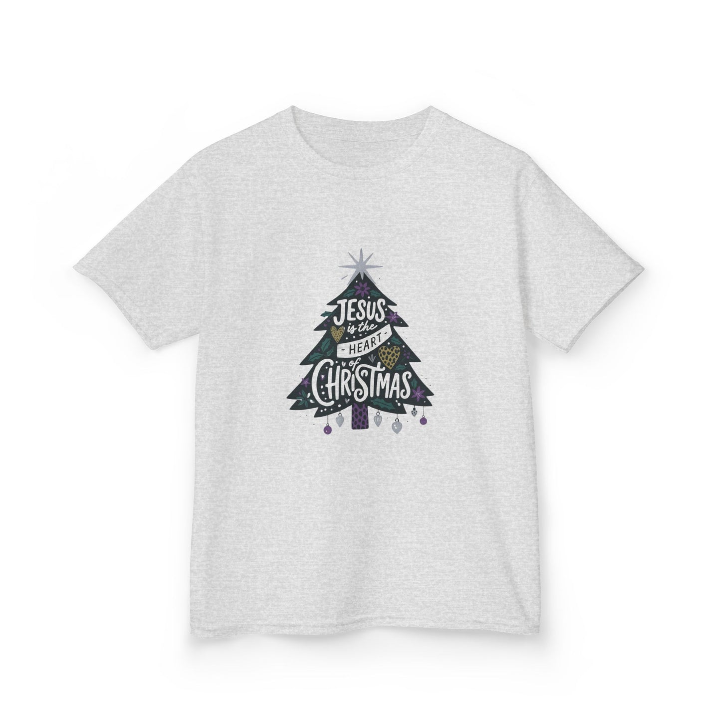 Jesus is the Heart of Christmas Tee - Dinosaur Kids Shirt