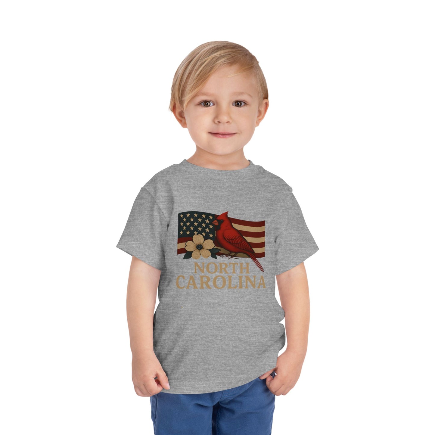 NC Cardinal & Dogwood Toddler Christmas Tee