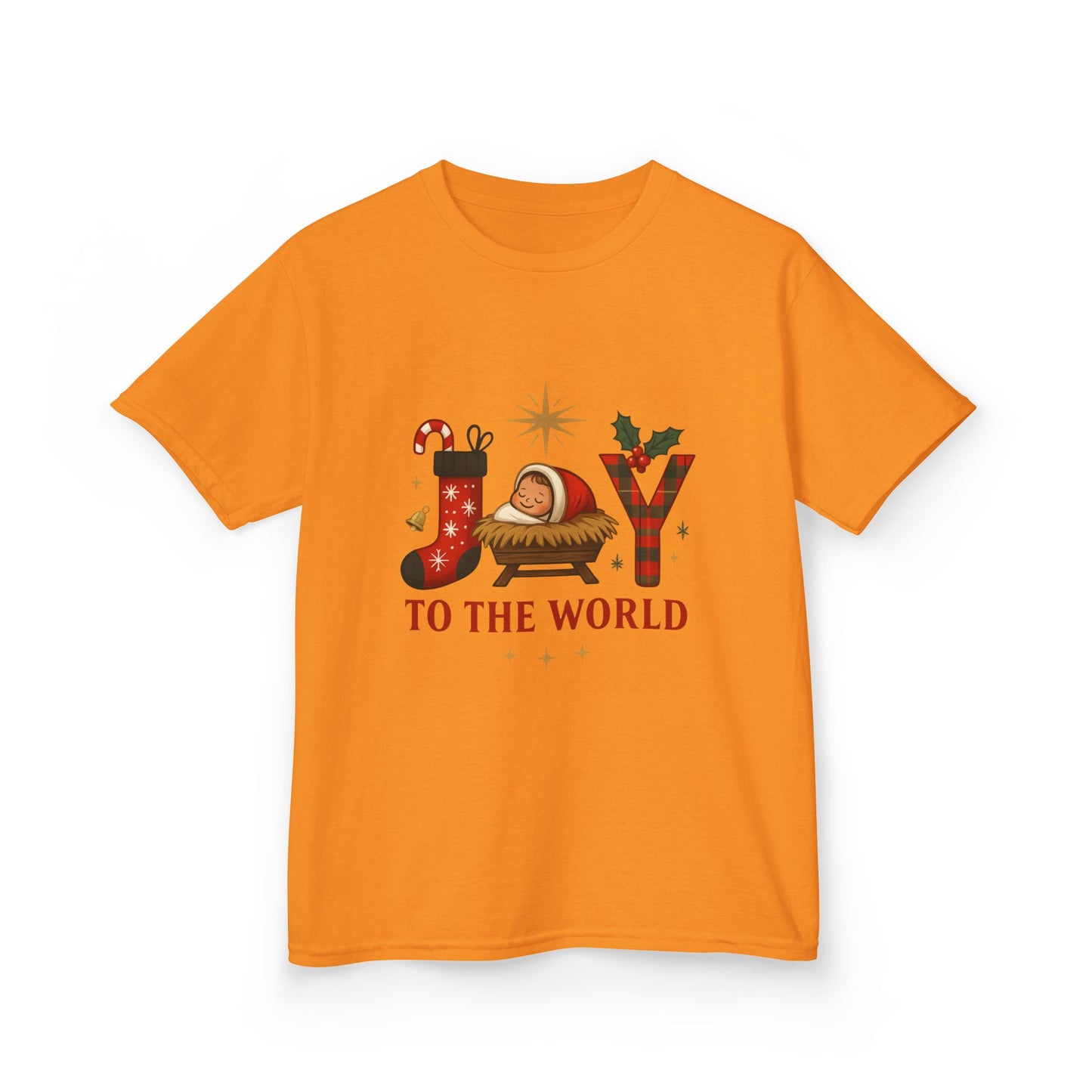 Joy to the World Dino Christmas Kids Tee