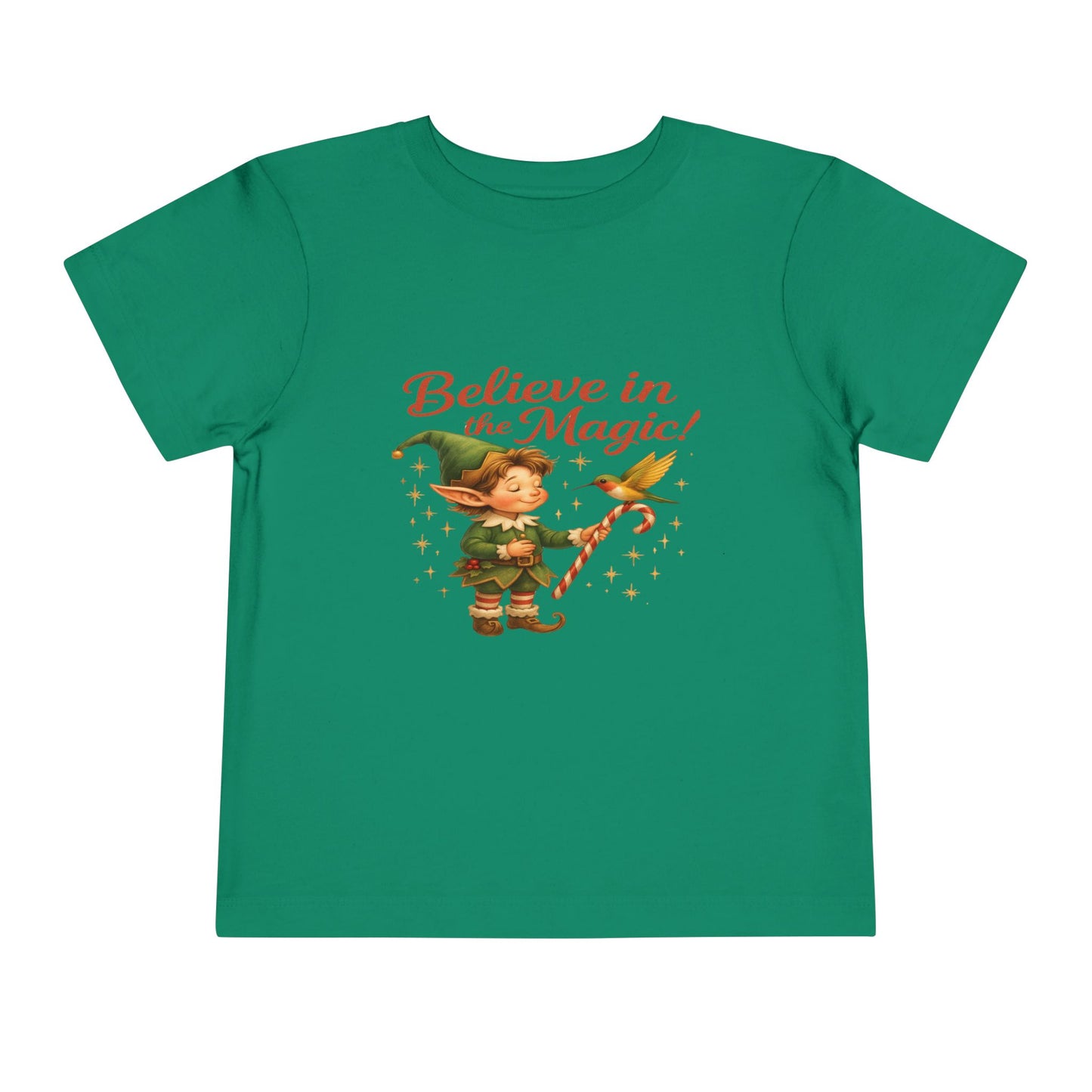 Elf & Hummingbird Christmas Tee - Believe in Magic!