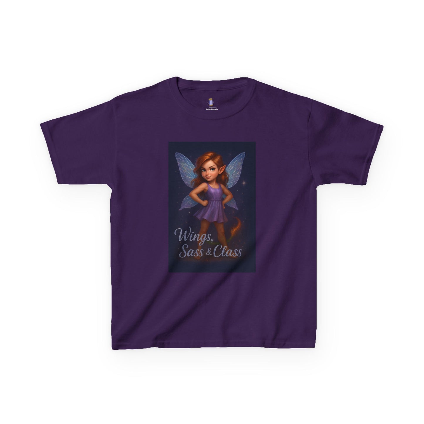 Whimsical Fairy Kids Tee, Magical Gift for Birthdays, Playdates, Dance Class, Cute Summer Shirt, Wings Sass & Class