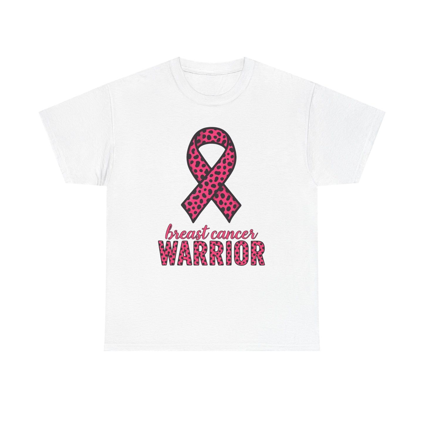 Pink Leopard Ribbon Breast Cancer Awareness Tee