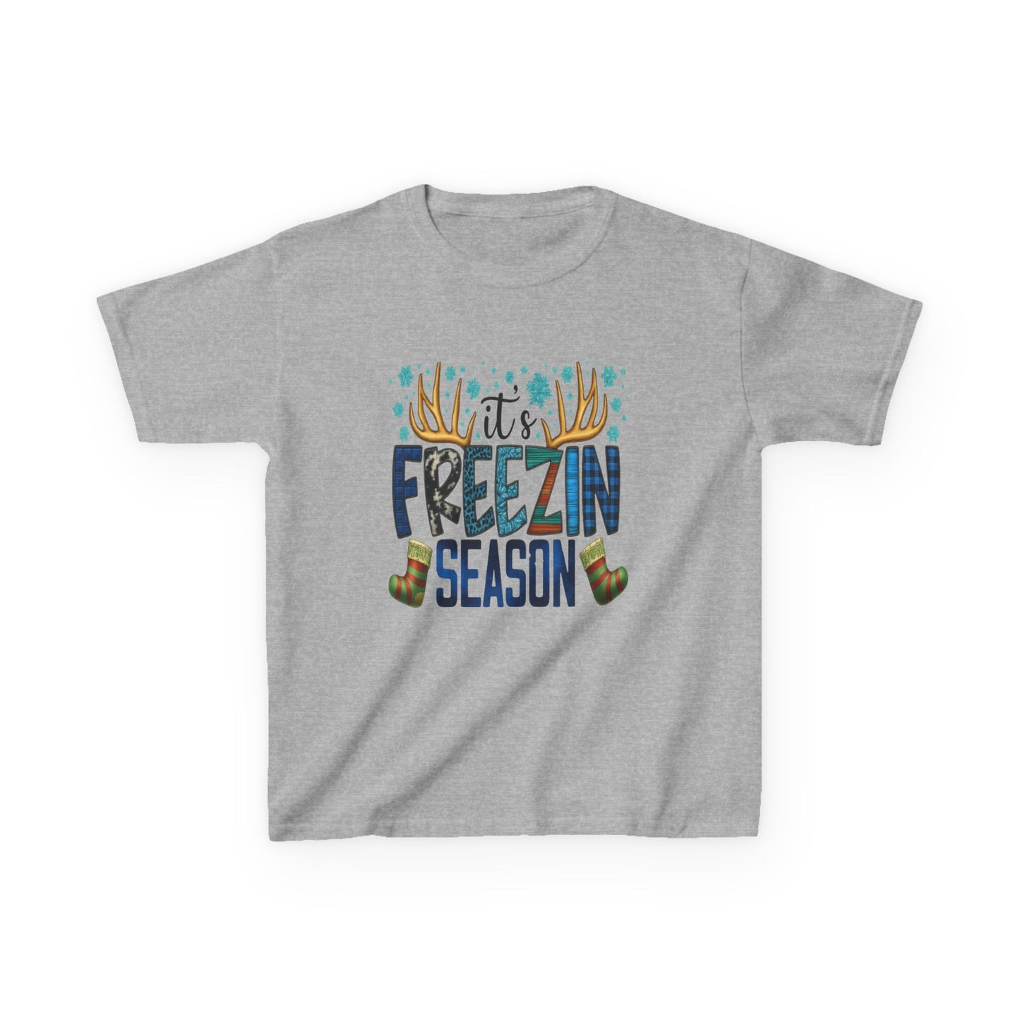 It's FREEZIN' Season Dinosaur Kids Tee - Xmas Gift