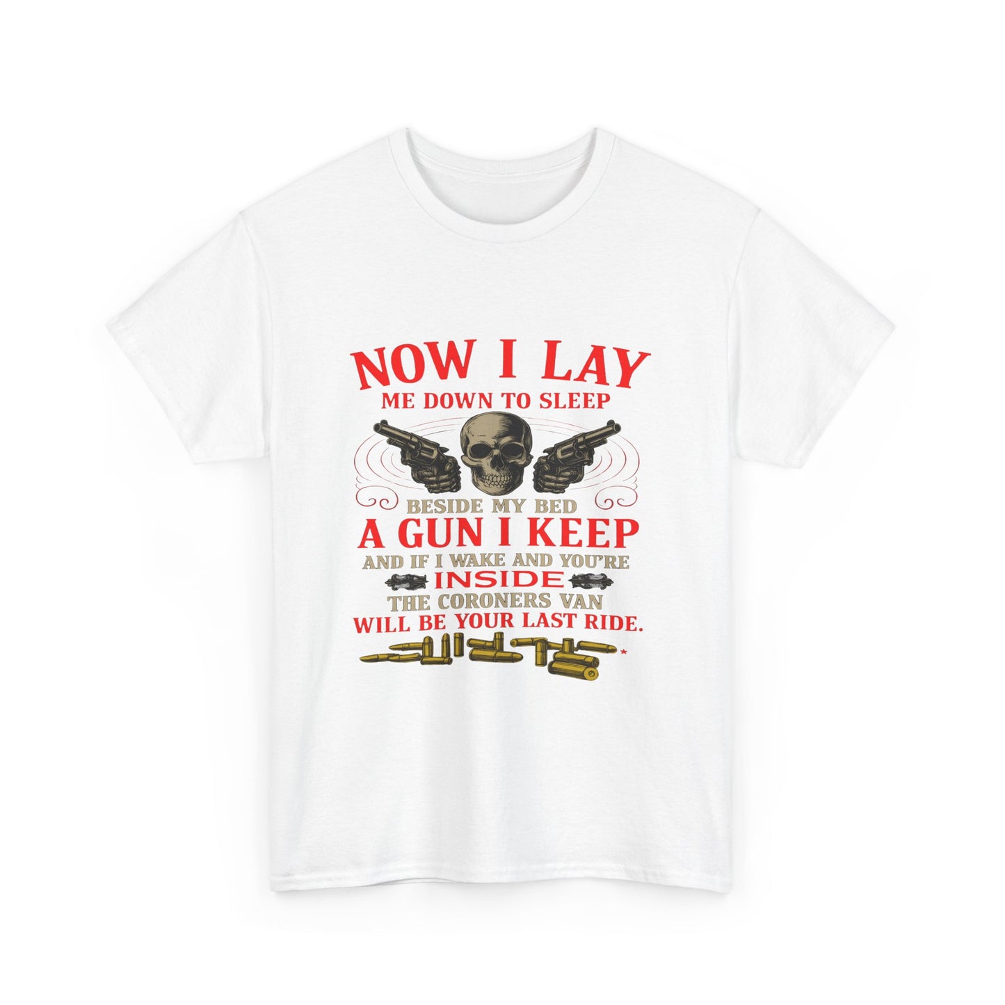 Self-Defense Skull Gun Tee: Vigilance & Protection