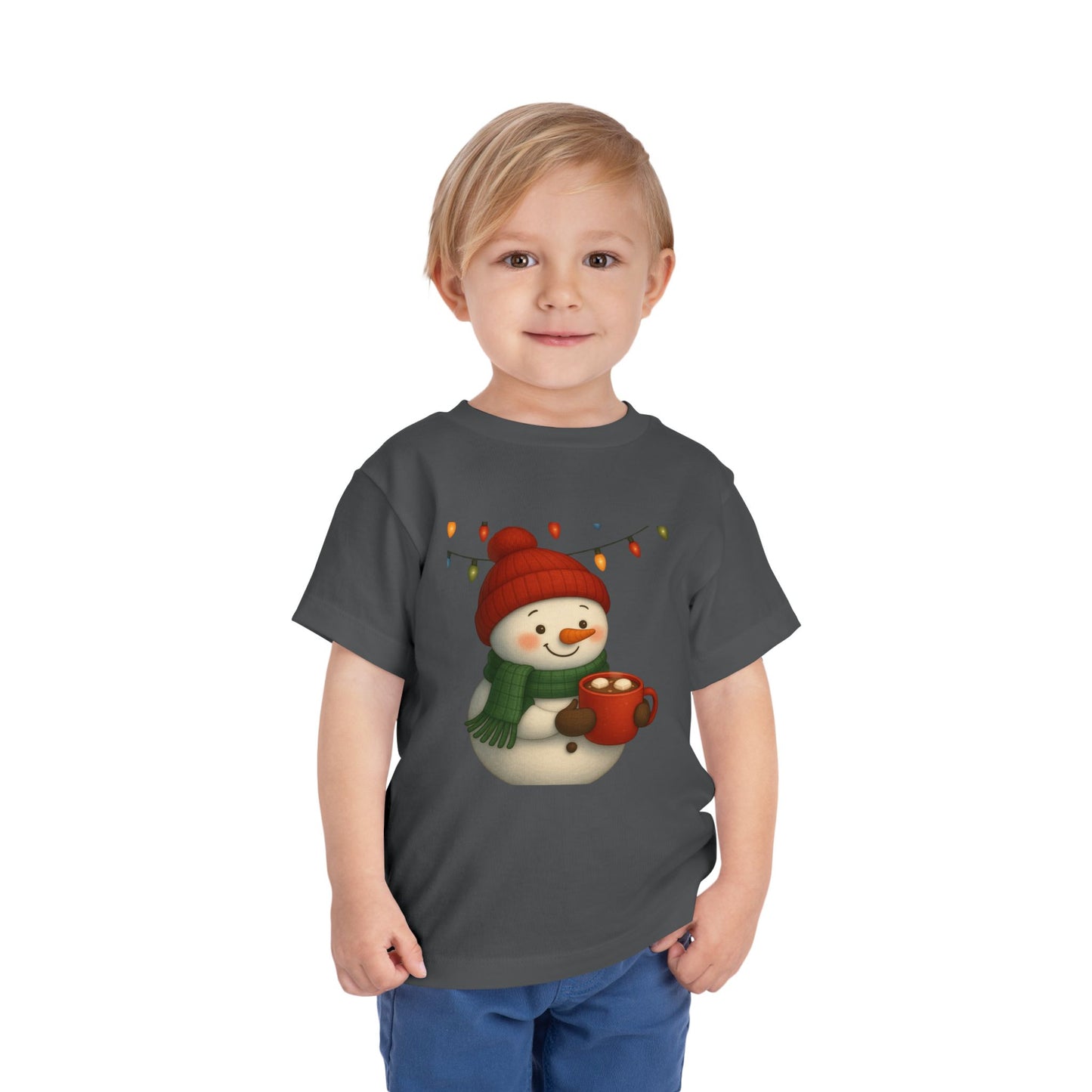 Snowman & Hot Chocolate Toddler Christmas Tee
