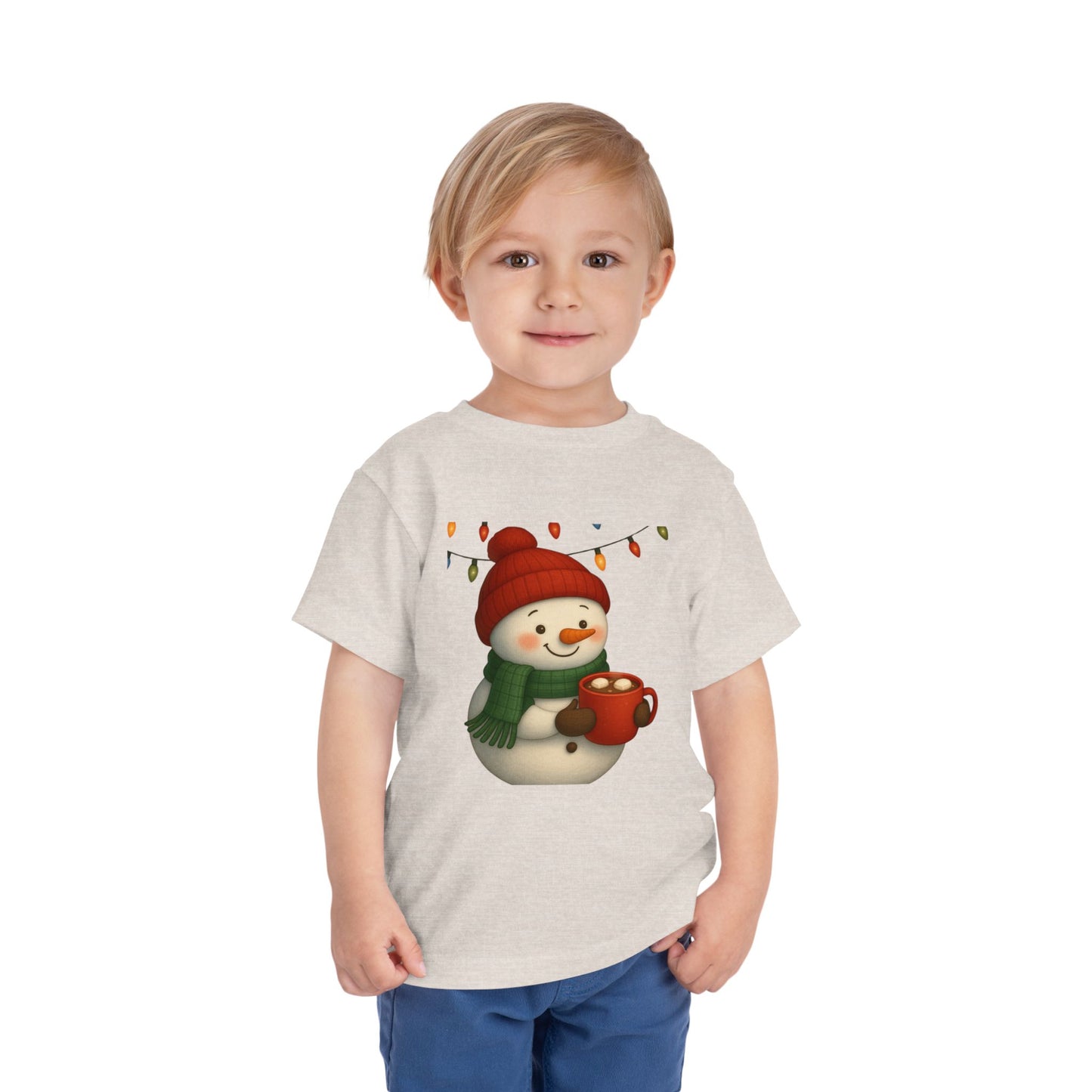 Snowman & Hot Chocolate Toddler Christmas Tee