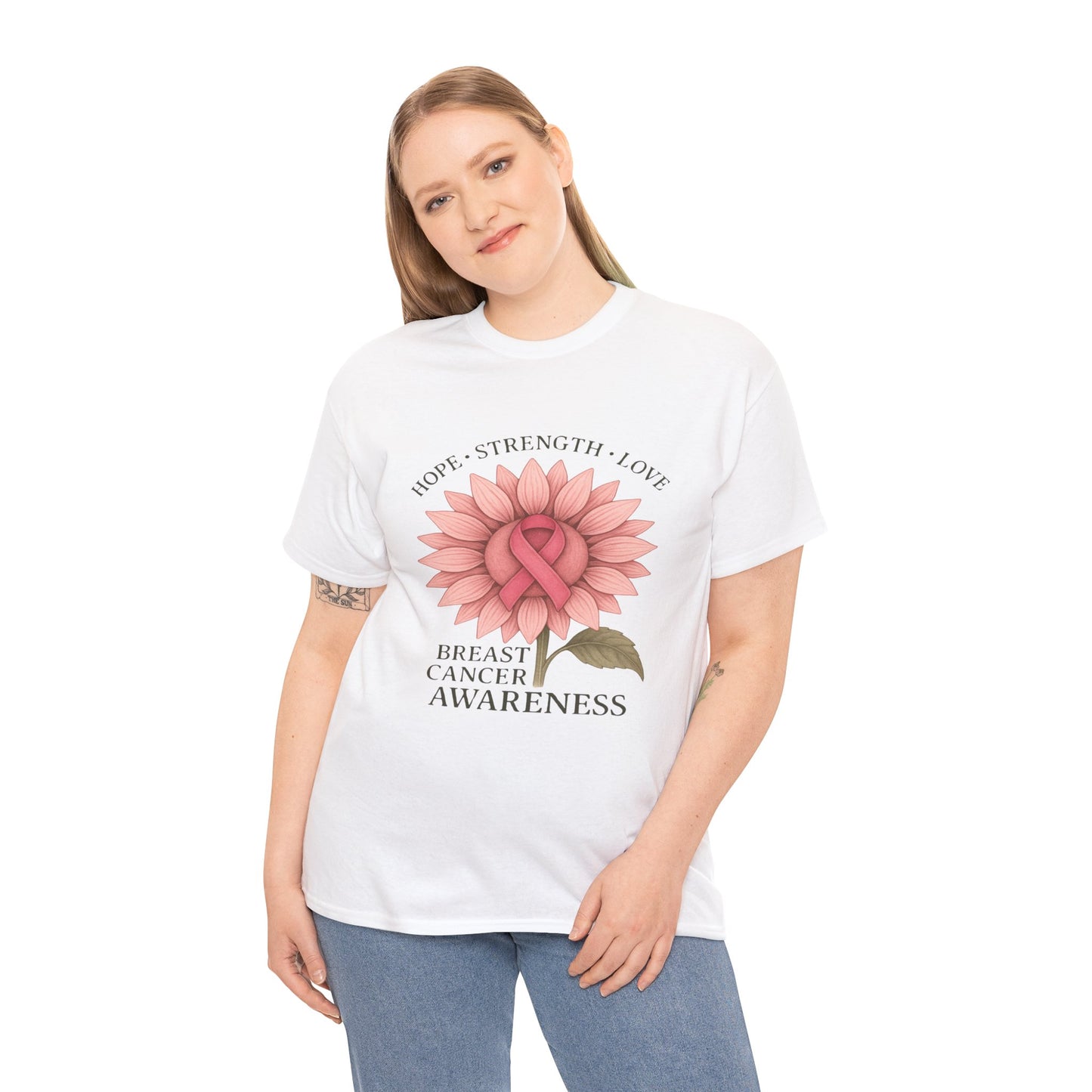 Hope Flower Breast Cancer Awareness Tee