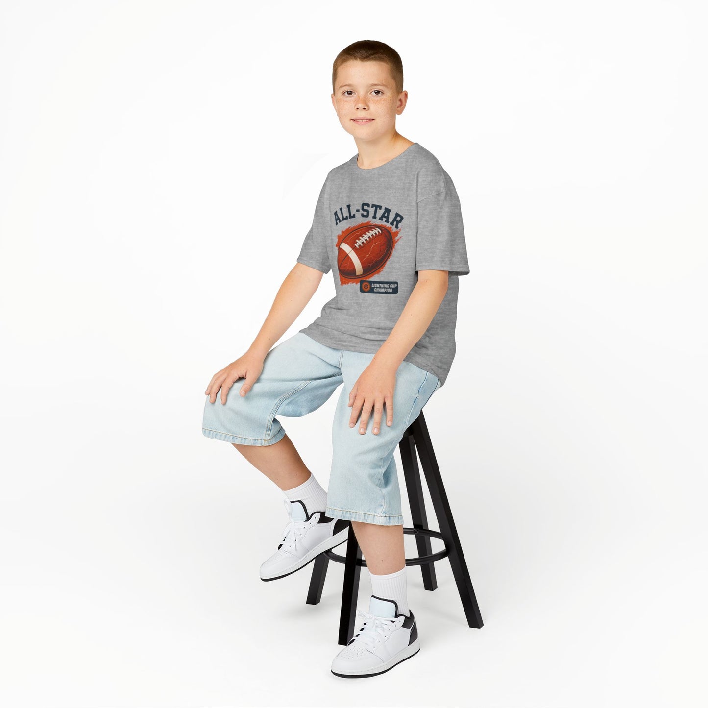 All-Star Kids Football Tee, Sports Apparel, Boys Football Shirt, Kids Casual Wear, Back To School Shirt, Birthday Gift