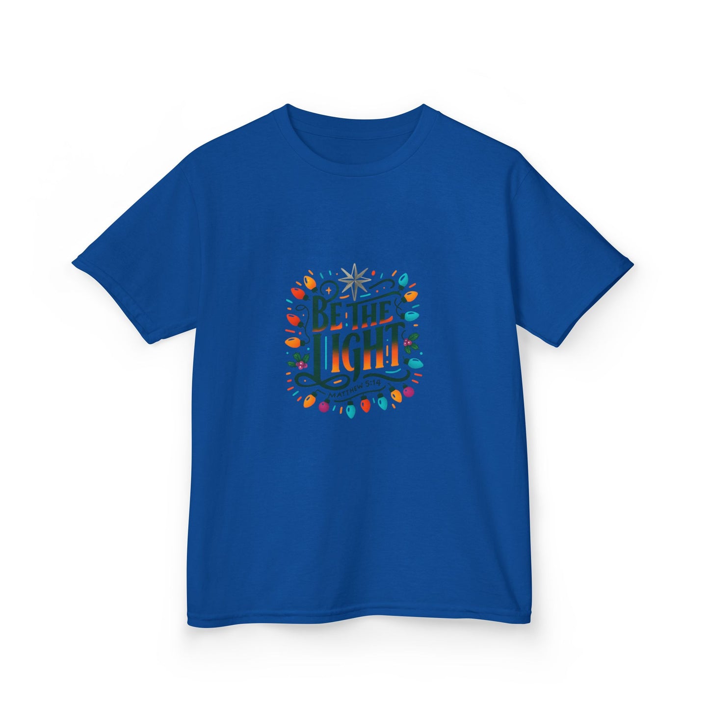 Be the Light Christmas Dinosaur Kids Tee