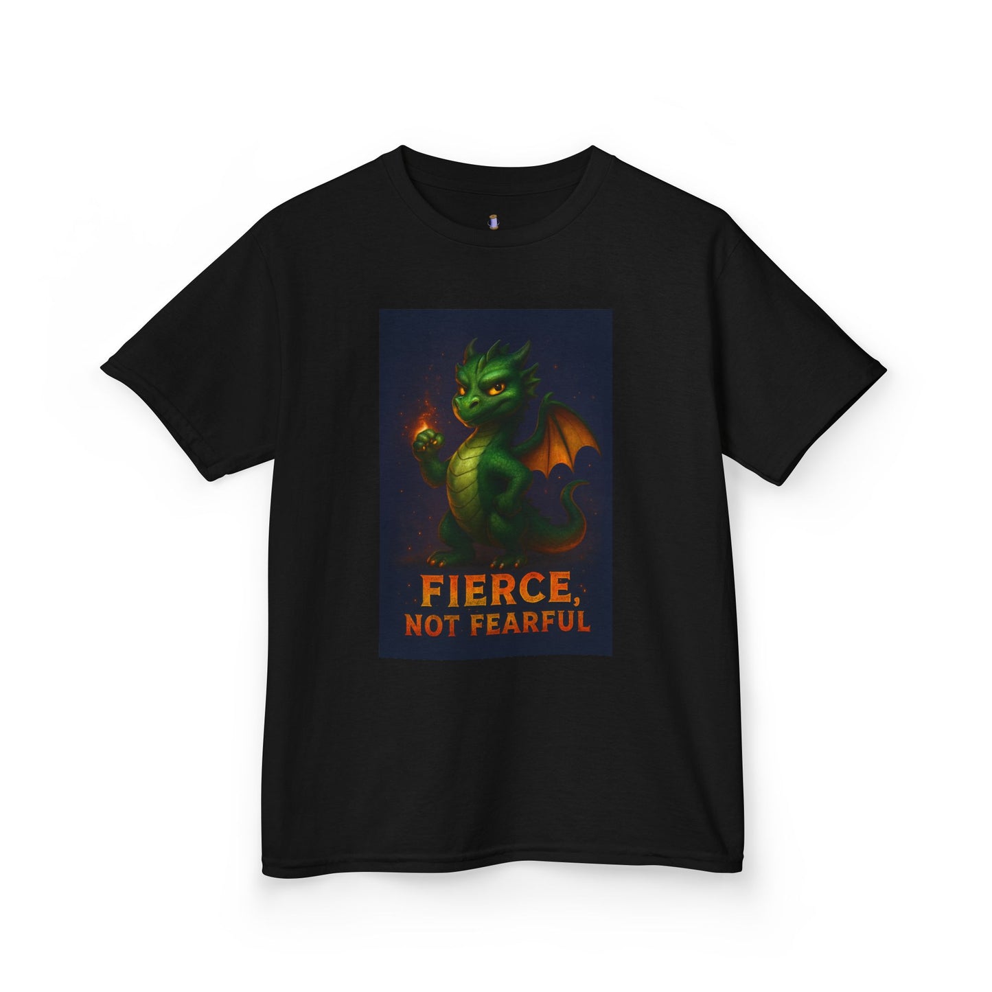 Fierce Kids Tee - Fun Cotton T-Shirt, Dragon Graphic, Gift for Boys & Girls, Halloween Costume, Birthday, Playtime Outfit, Adventure Wear