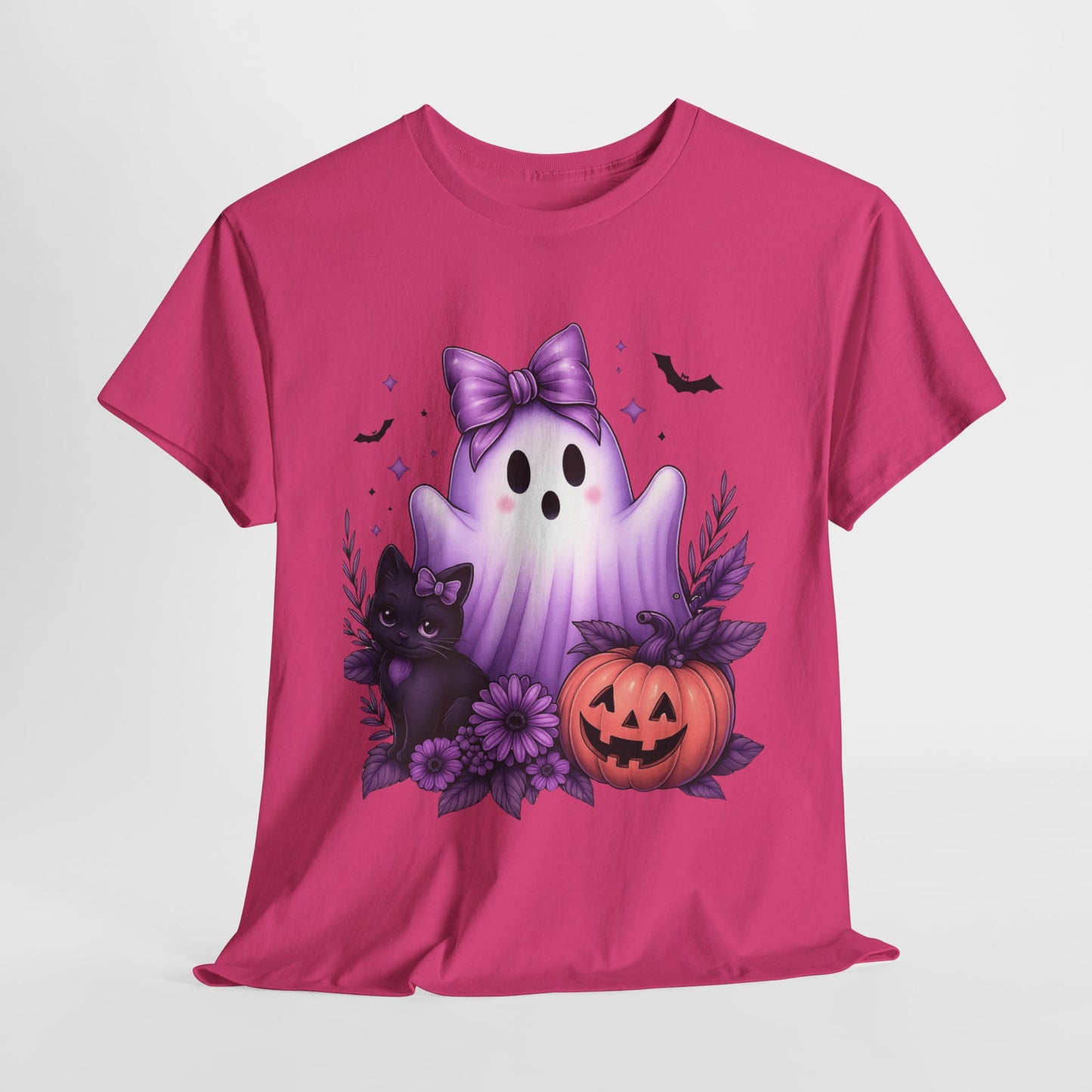 Pastel Halloween Ghost Cat Tee