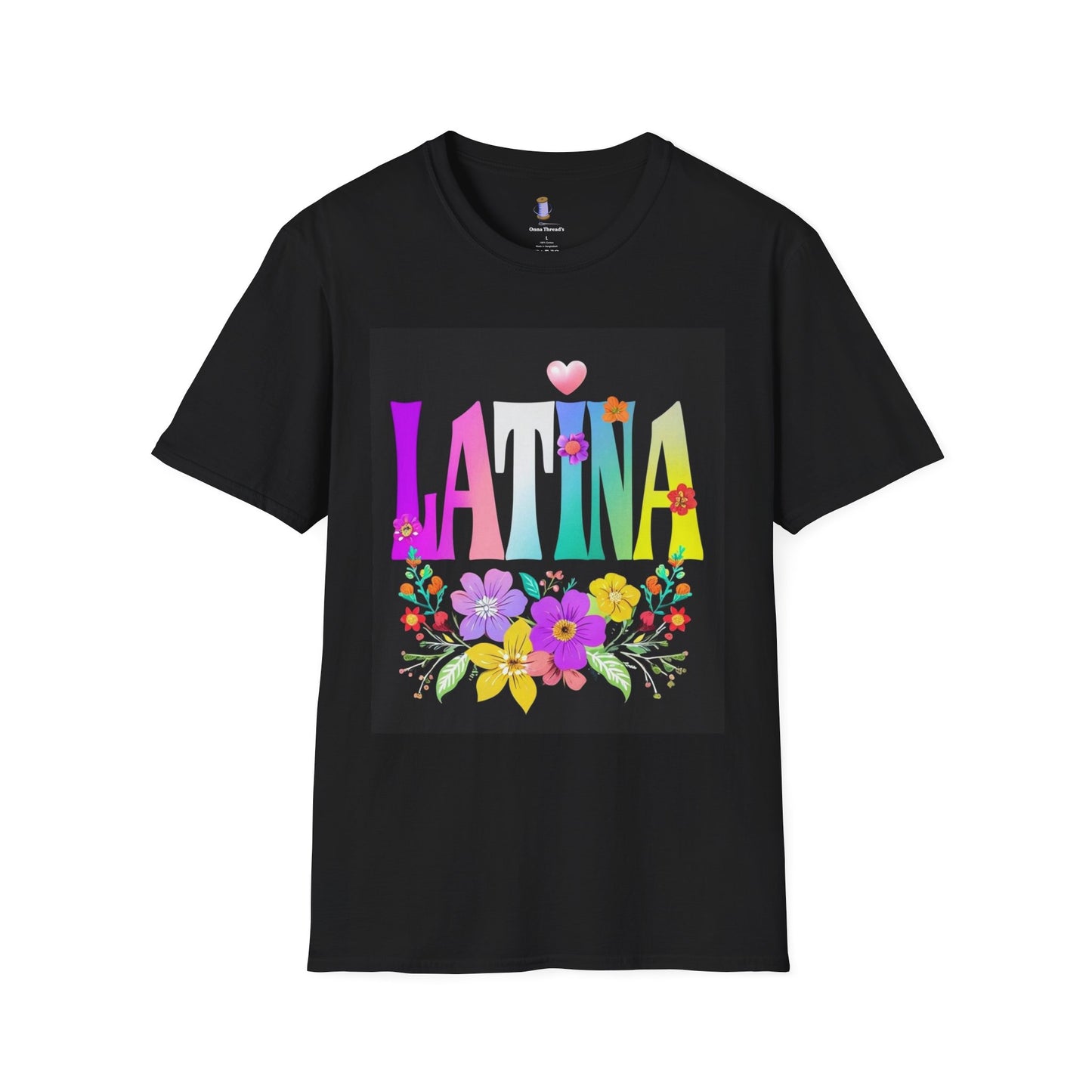 Colorful Latina Floral T-Shirt, Unisex Tee, Pride Shirt, Floral Graphic Tee, Gift for Her, Summer Style, Celebration Shirt