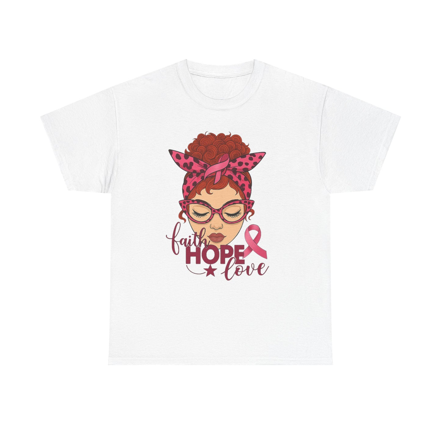 Hope, Faith & Love: Pink Ribbon Awareness Tee